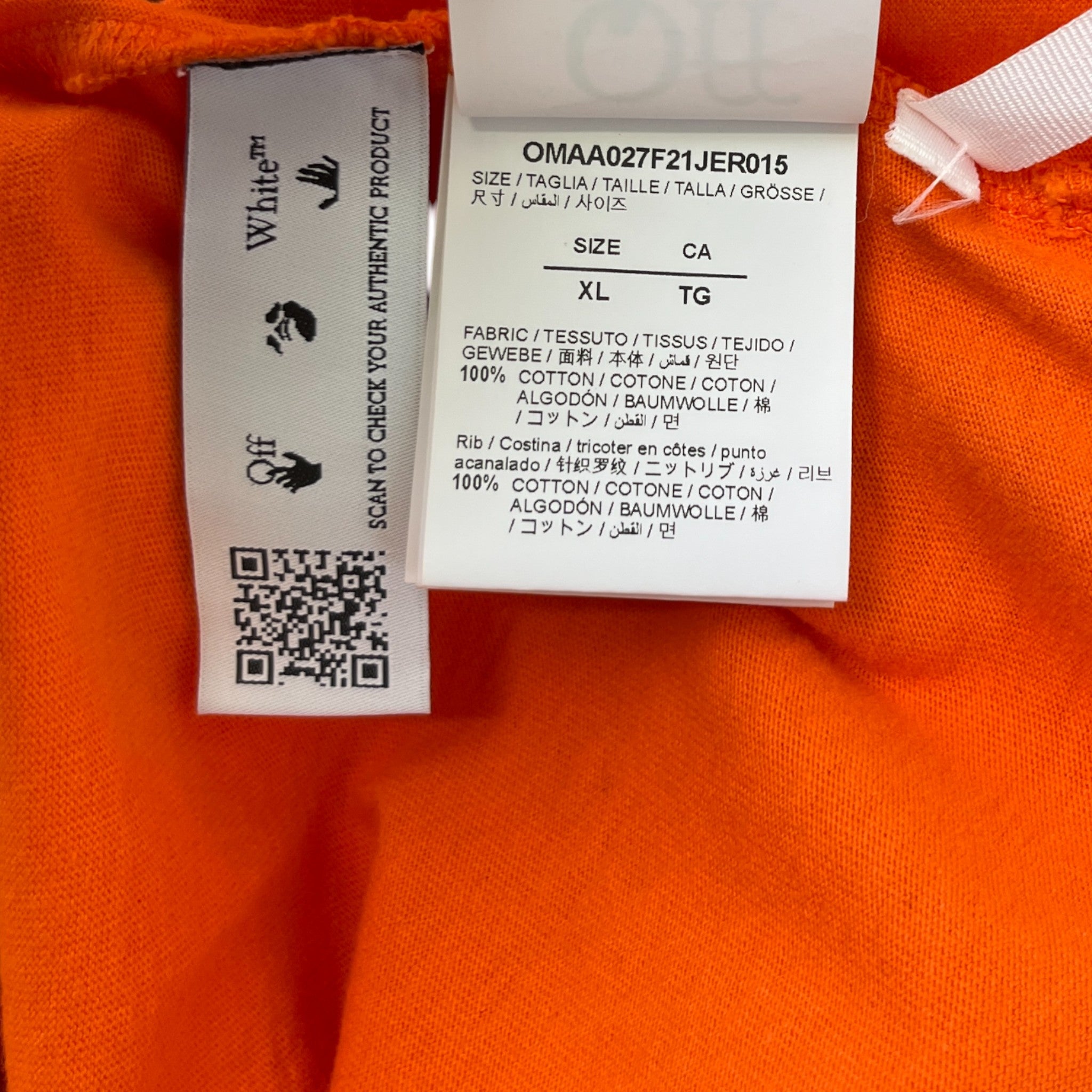 Men's Wizard Logo Print T-Shirt Orange Size XL