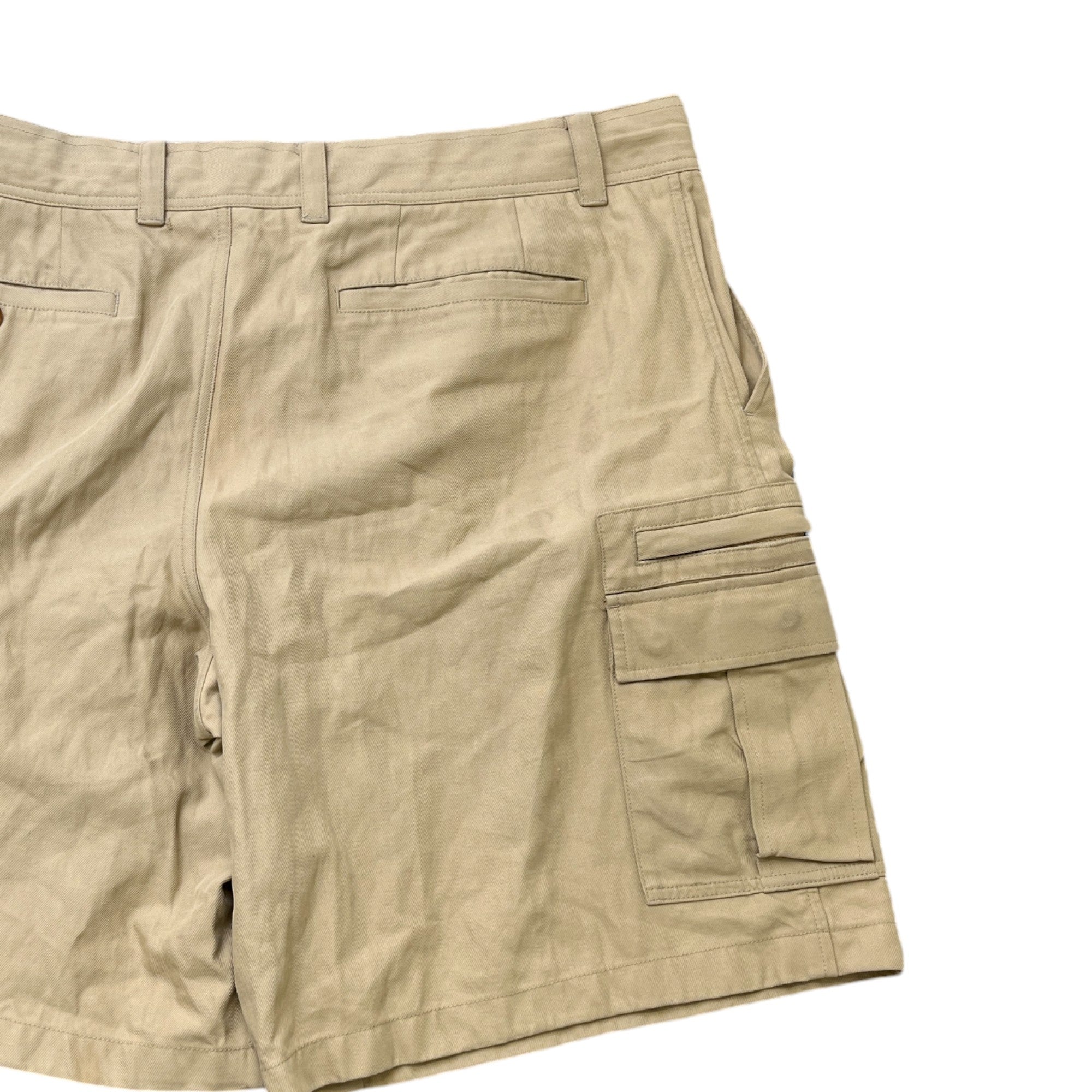 Men's Embroidered Logo Cargo Shorts Beige Size IT 58 / UK 42