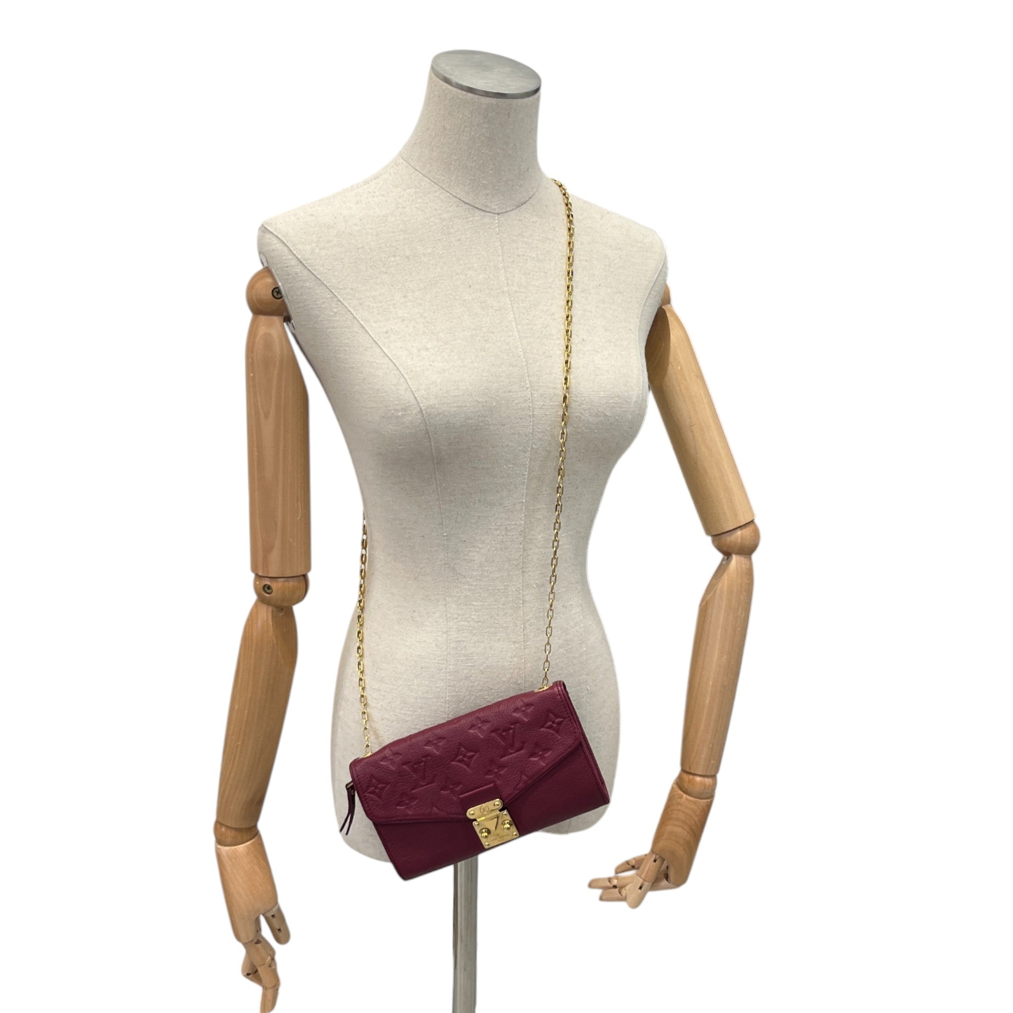 Women's Empreinte Leather Saint Germain Pochette Bag Red