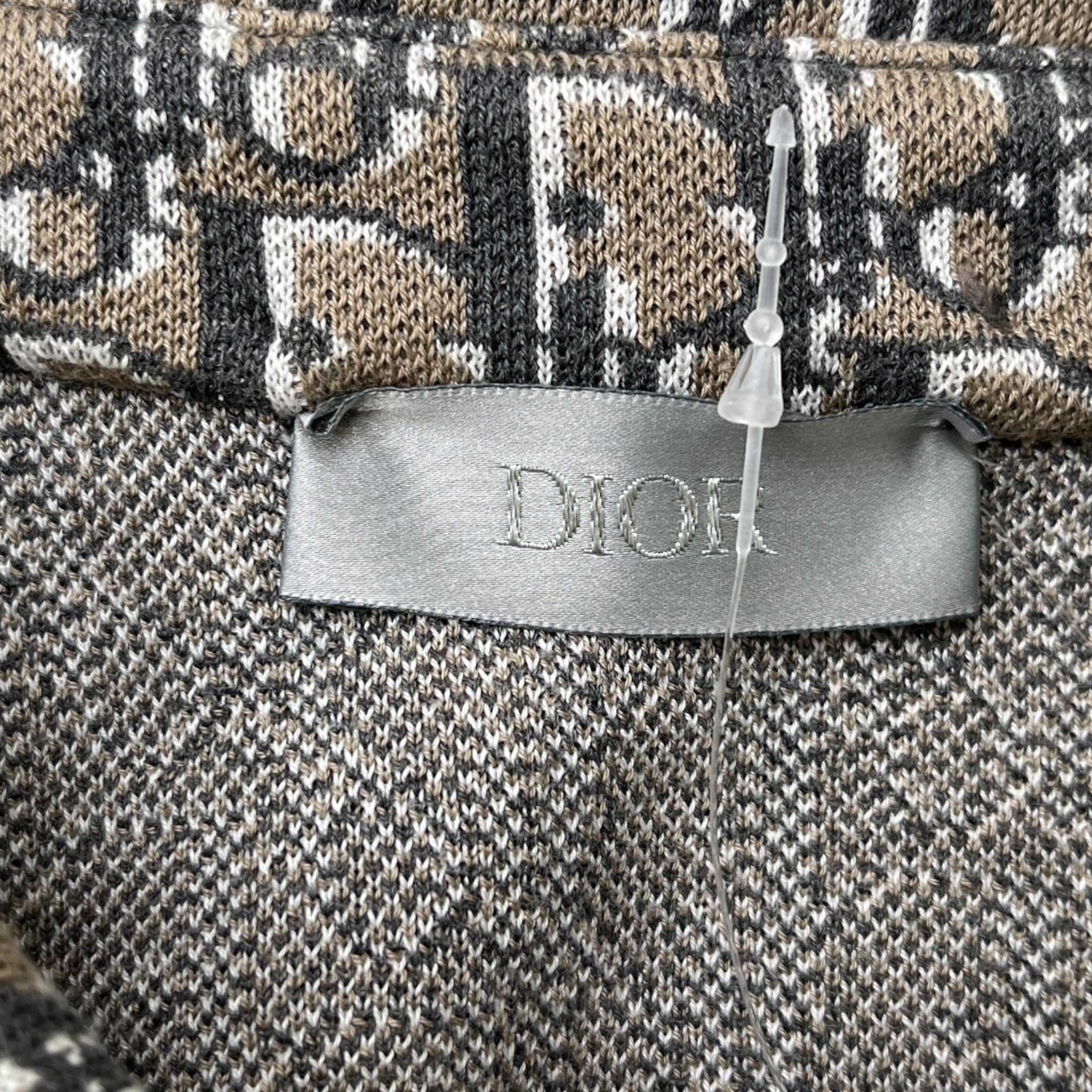 Men's Oblique Long Sleeve Shirt Brown Size L