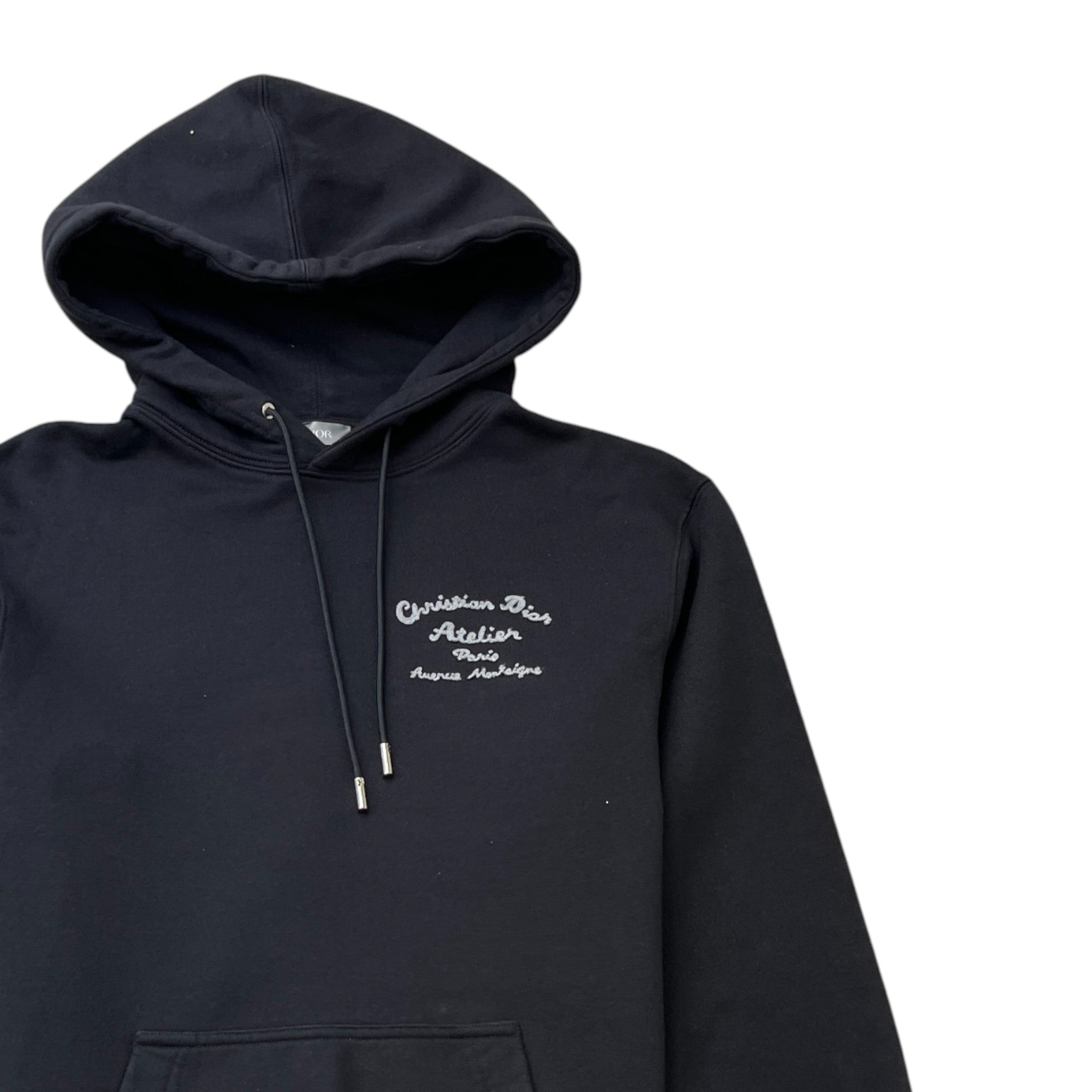 Men's Embroidered Logo Hoodie Black Size XS