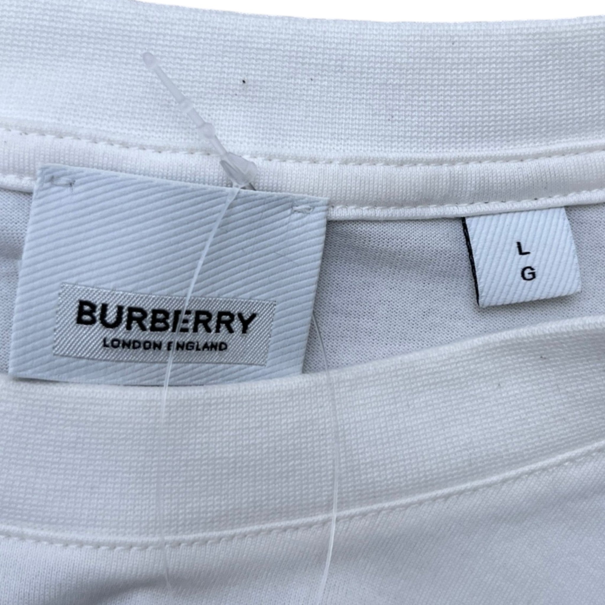 Men's Logo Print T-Shirt White Size L