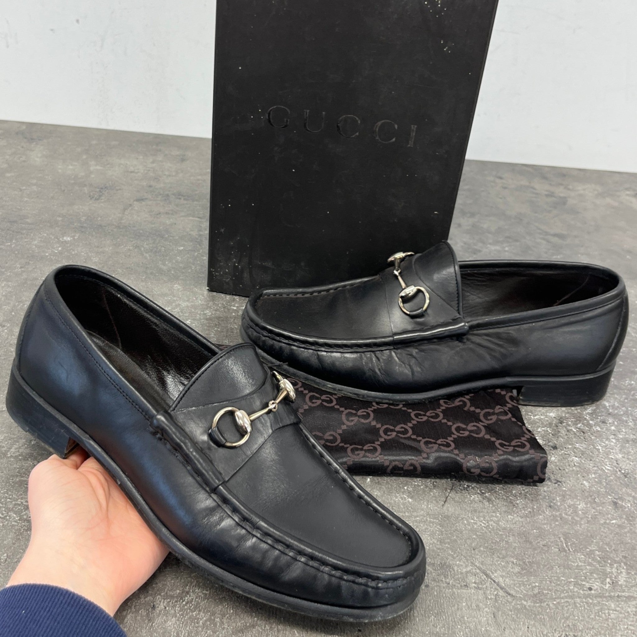 Men's Lugano Loafers Black Size EU 42.5 / UK 8.5