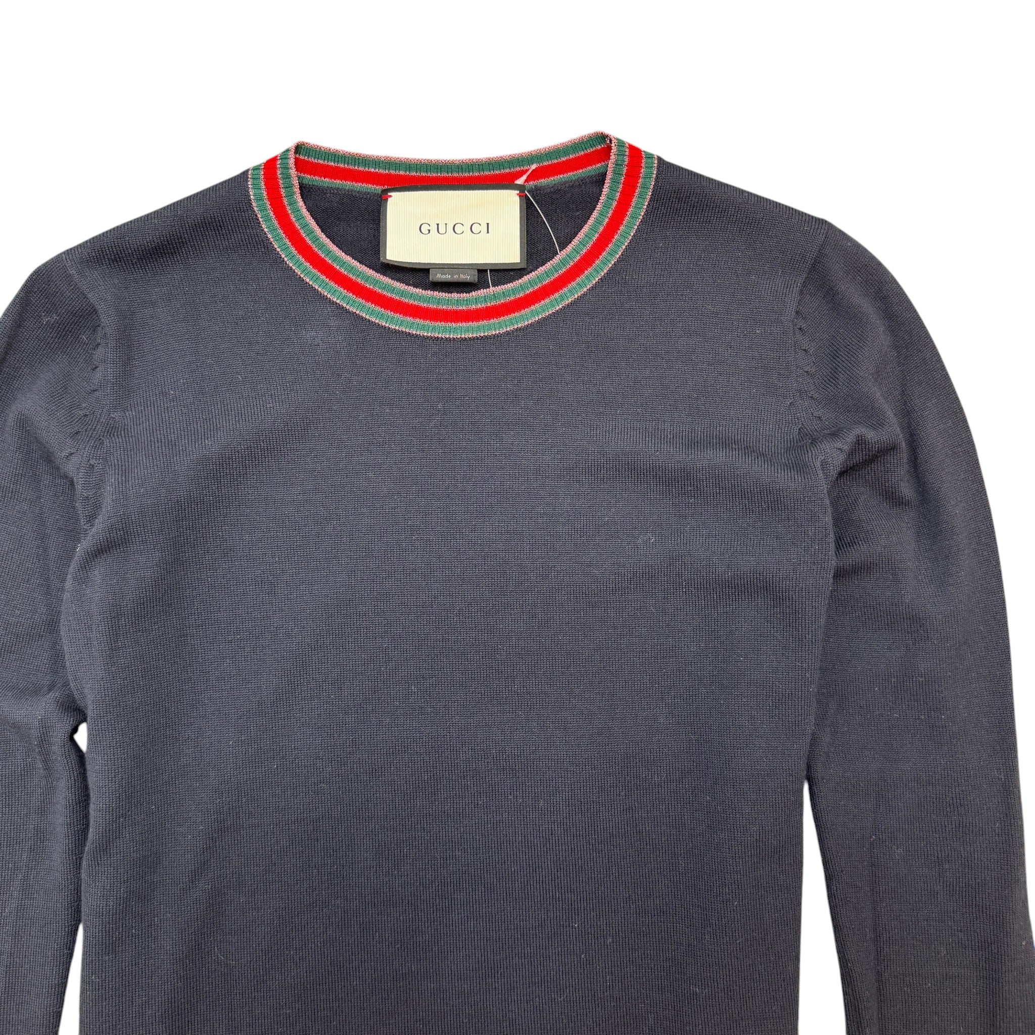 Women's Red Stripe Jumper Navy Size M