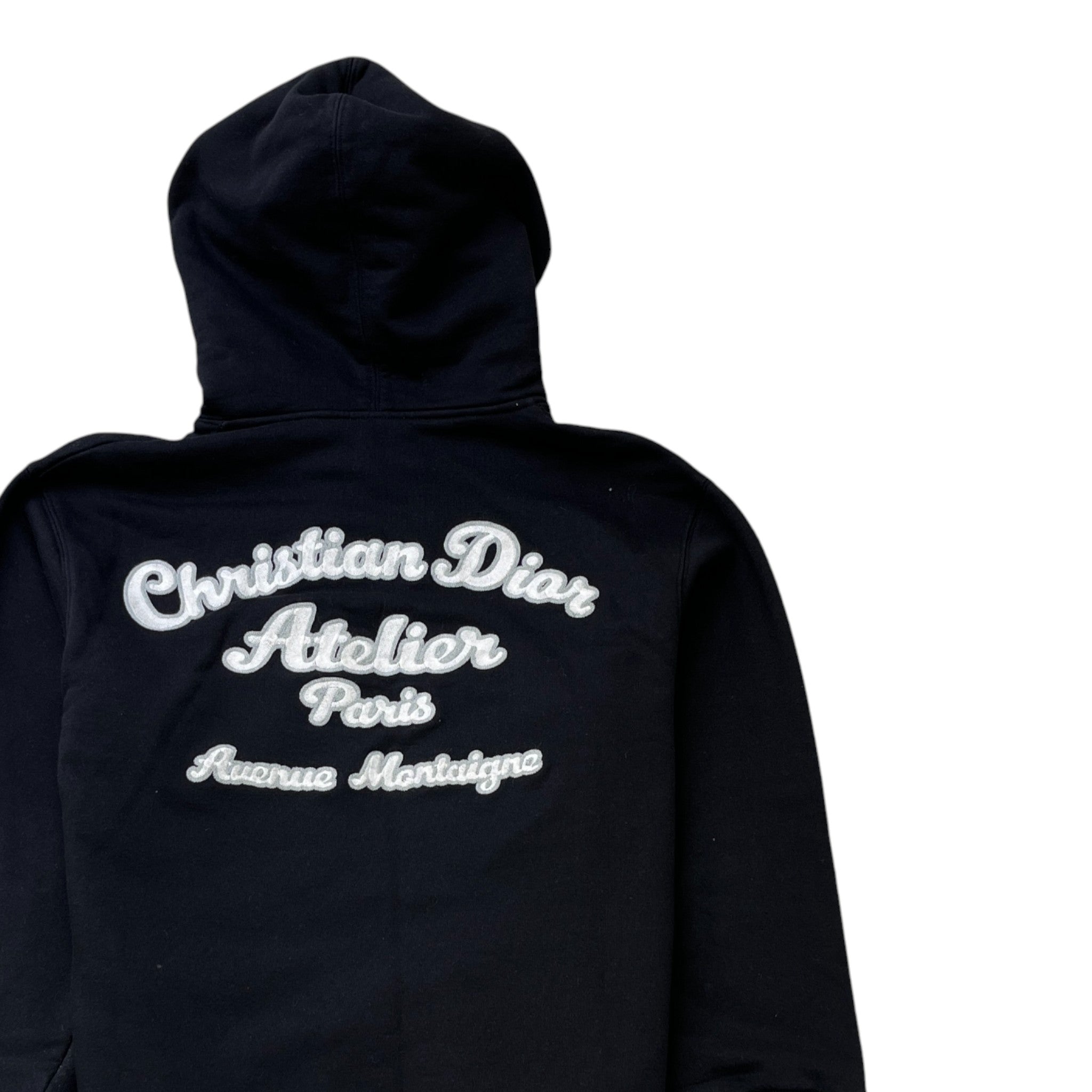 Men's Embroidered Logo Hoodie Black Size XS