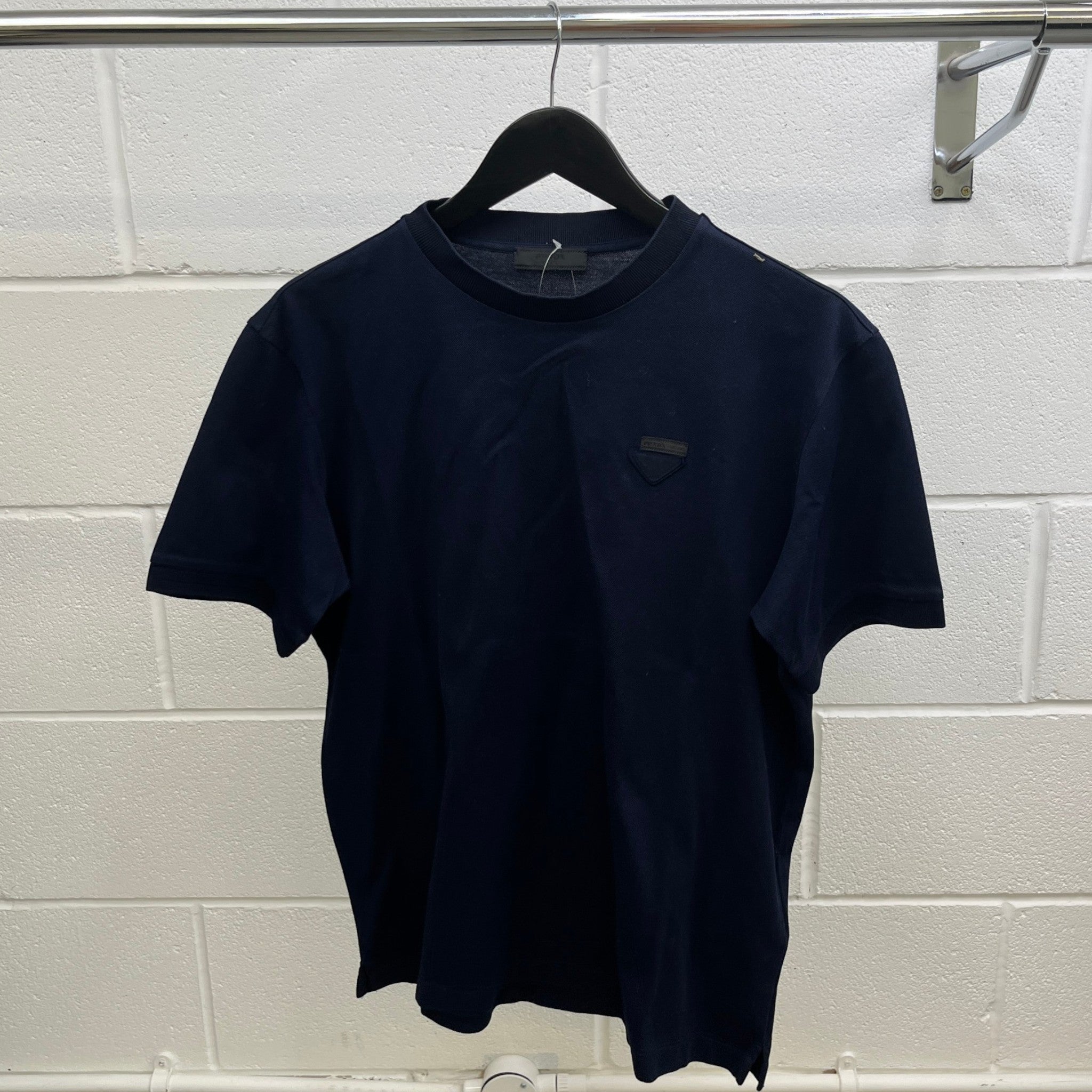 Men's Embroidered Logo T-Shirt Navy Size XL
