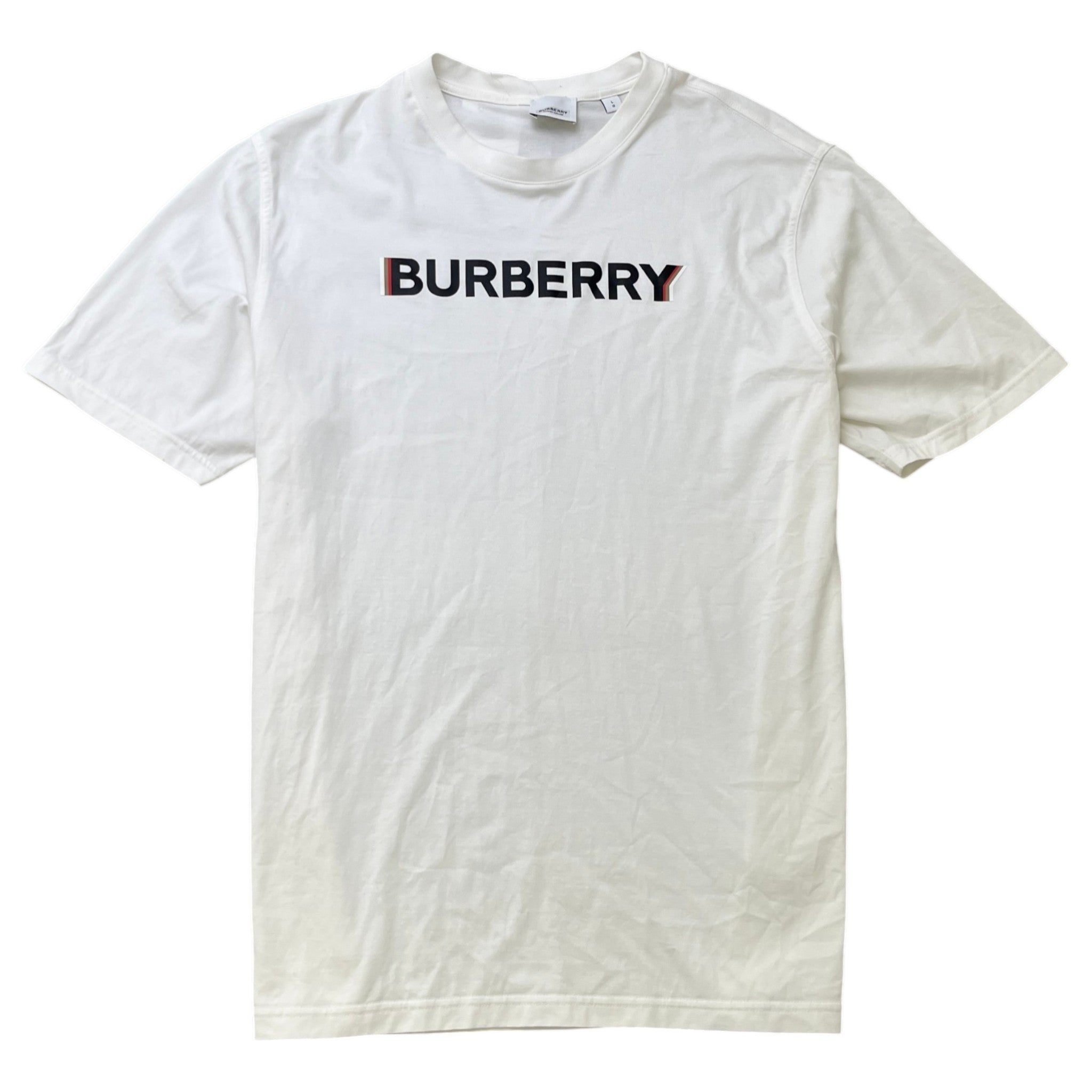 Men's Logo Print T-Shirt White Size L