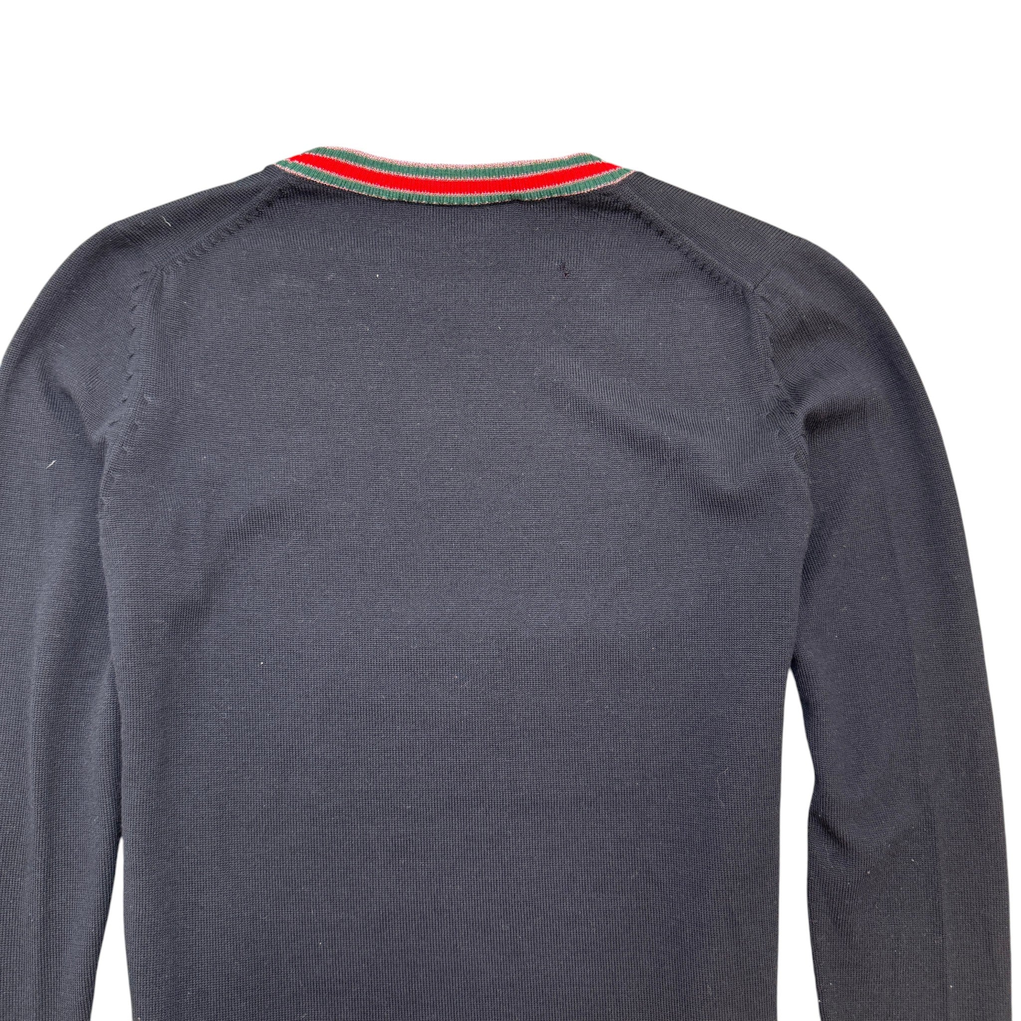 Women's Red Stripe Jumper Navy Size M