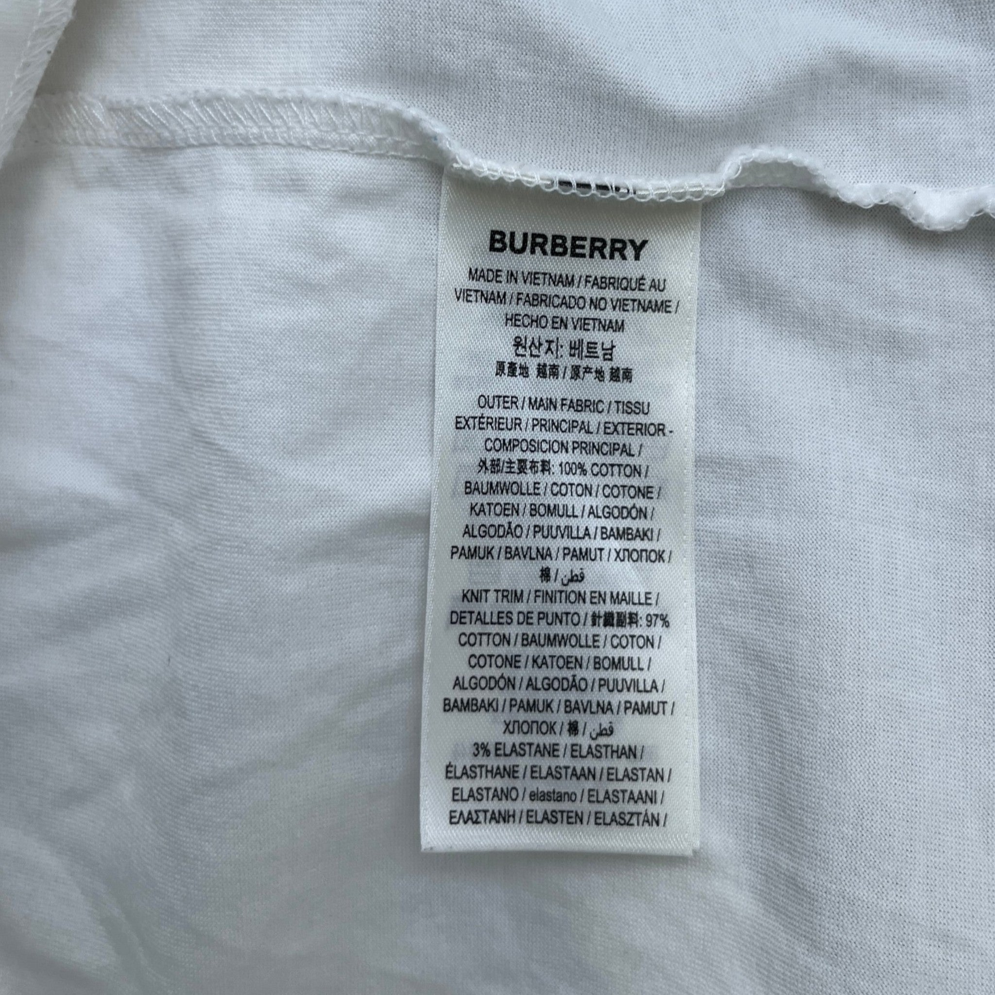 Men's Logo Print T-Shirt White Size L