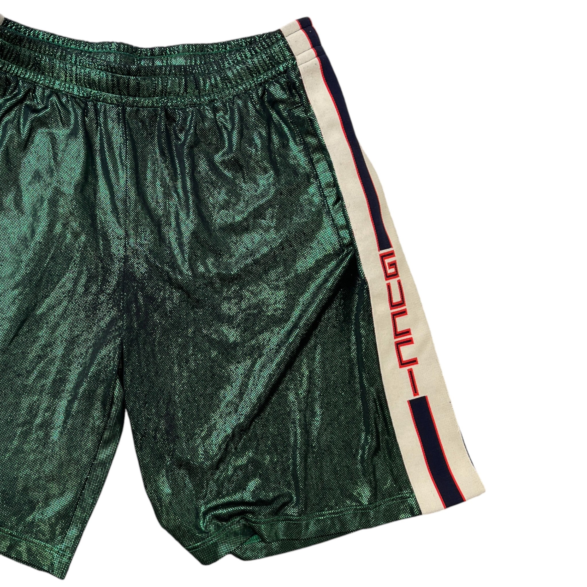 Men's Tape Logo Shorts Green Size S