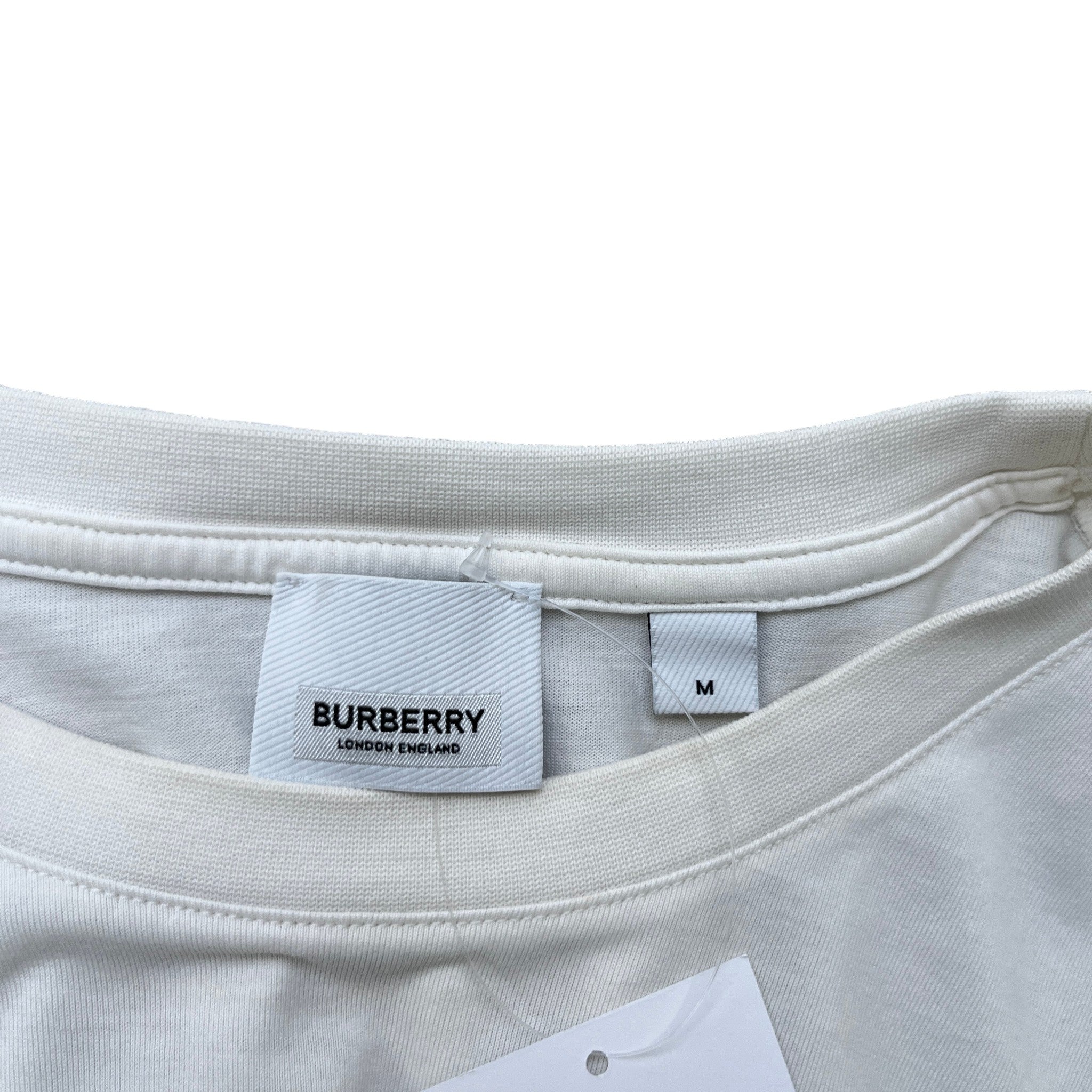 Men's Logo Print Top White Size M
