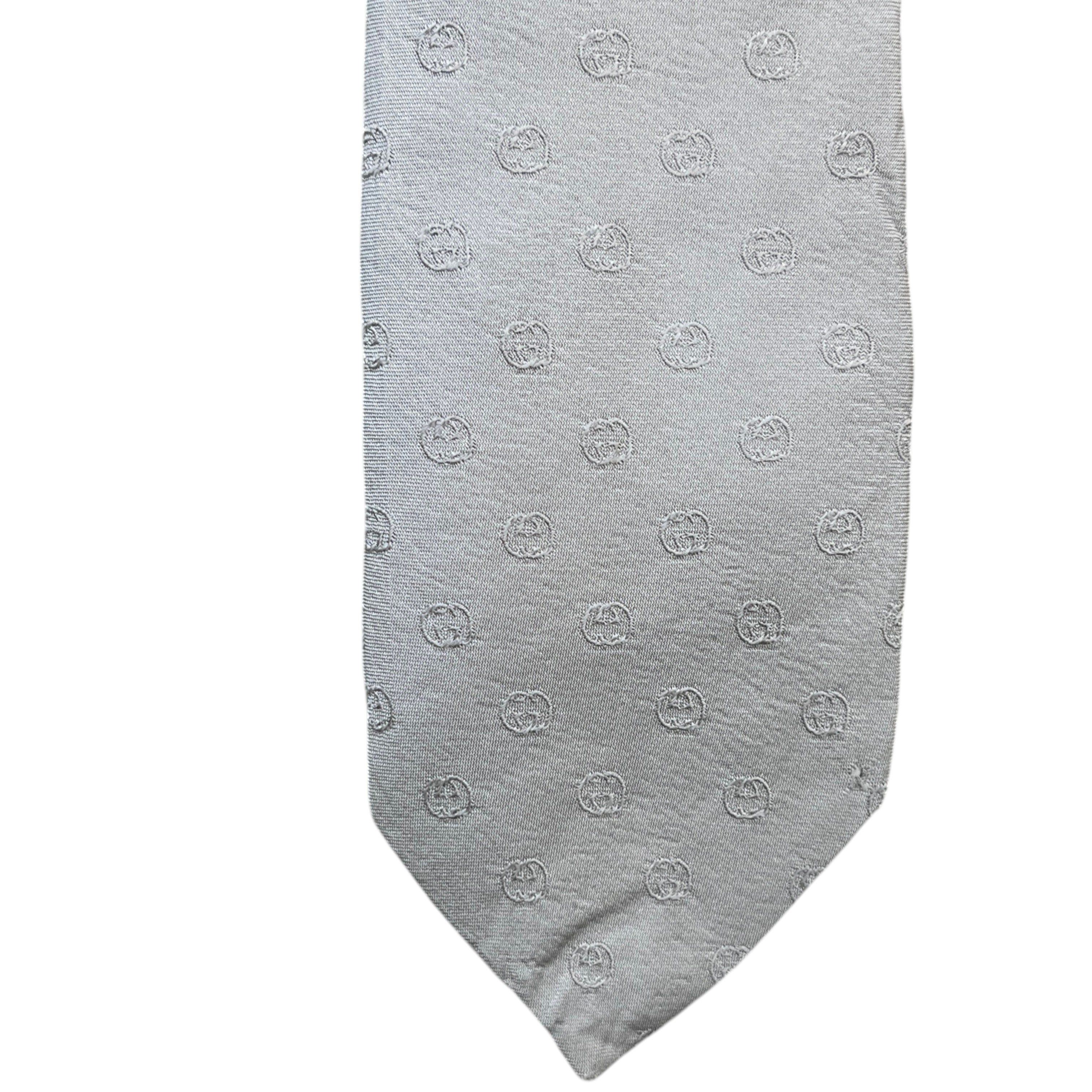 Men's Interlocking G Tie Grey