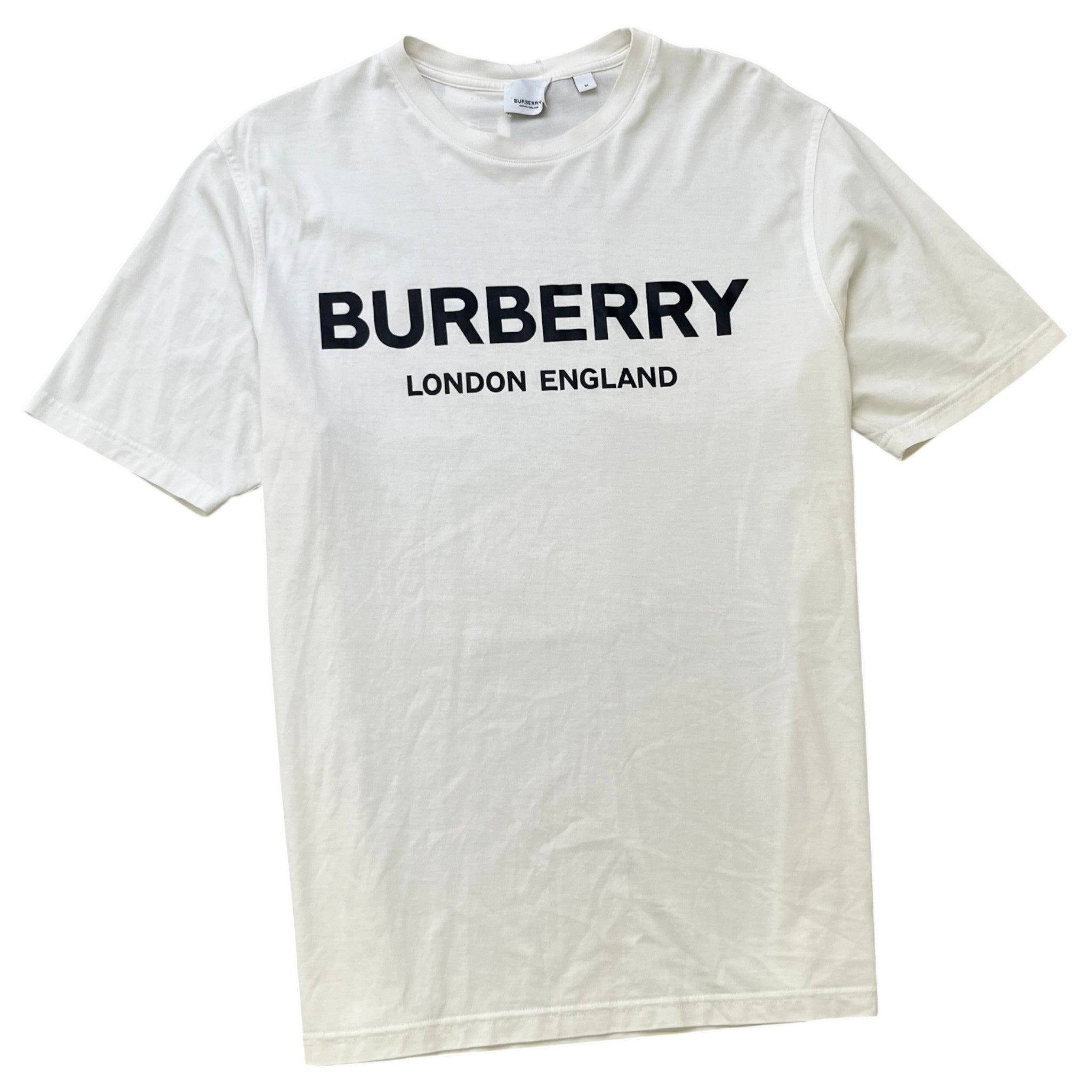 Men's Logo Print Top White Size M