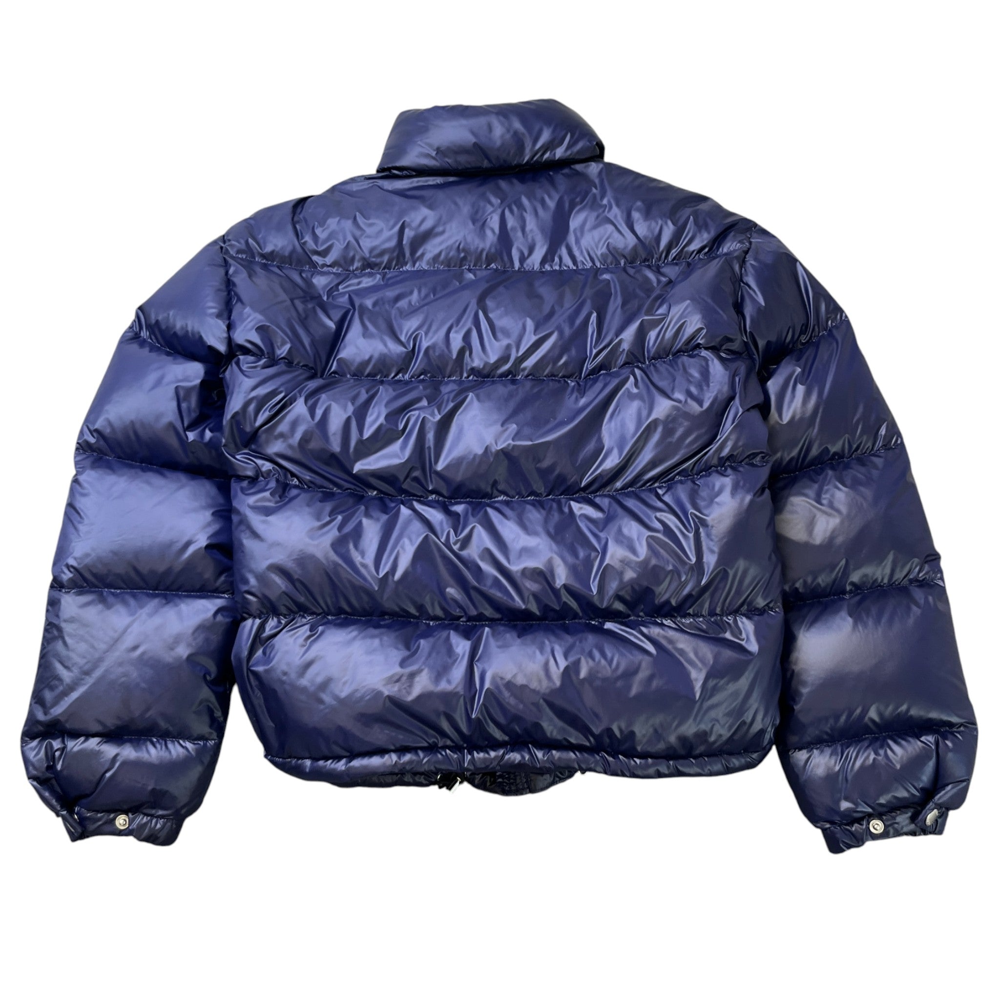 Men's Logo Print Down Jacket Navy Size XL