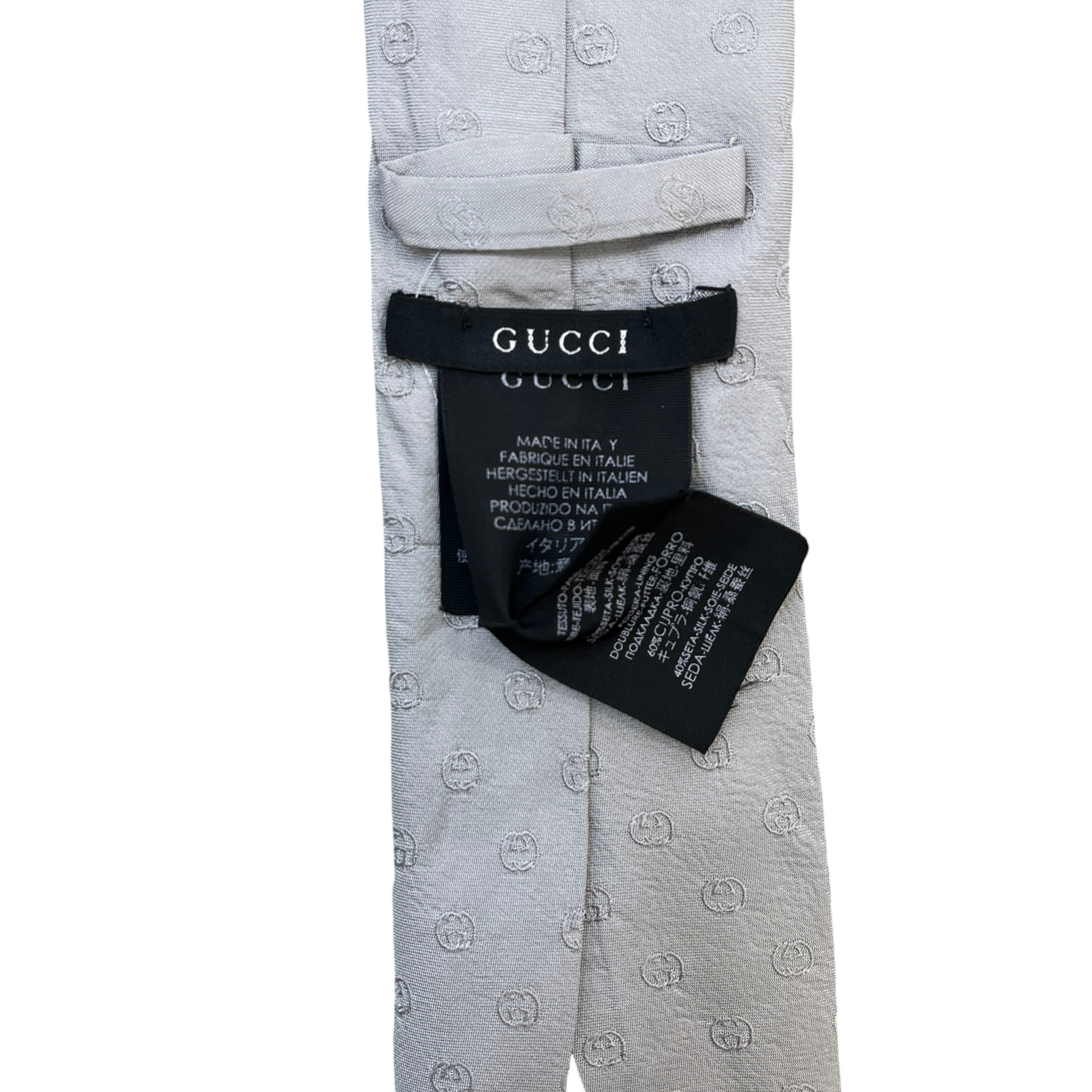 Men's Interlocking G Tie Grey