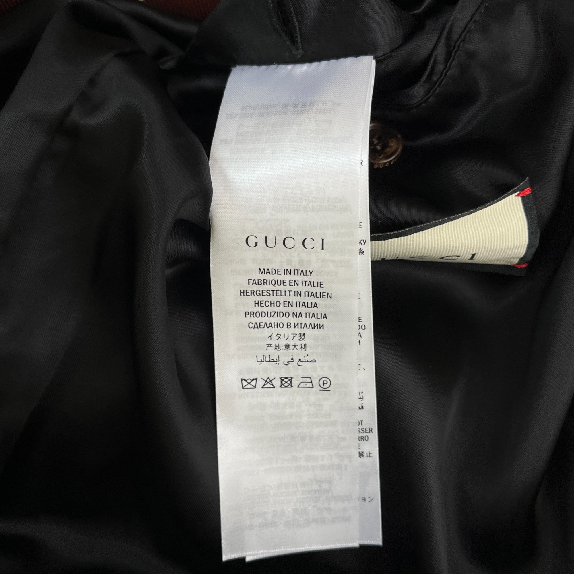 Men's Horsebit Tape Logo Jacket Black Size IT 48 / M