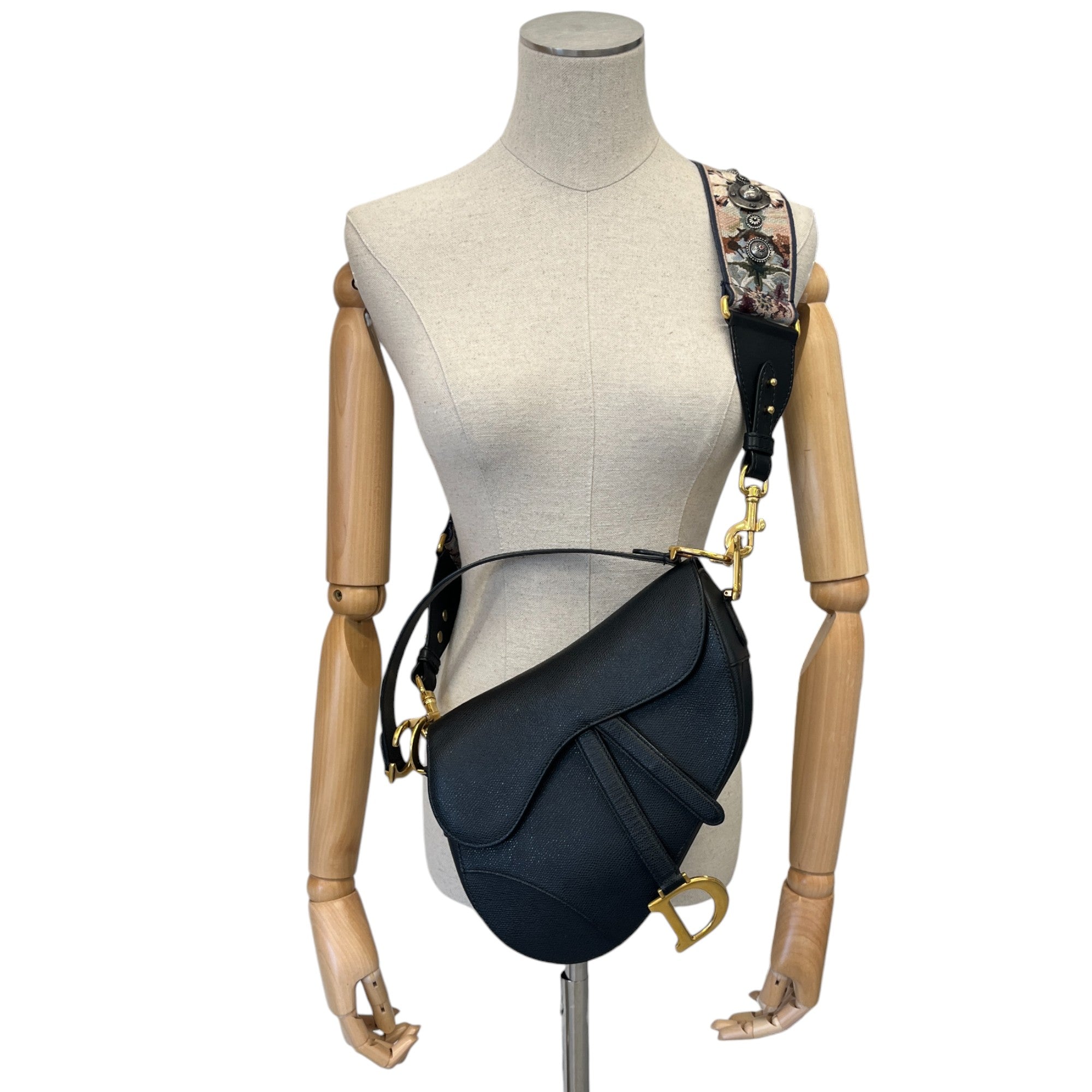 Women's Saddle Small + Strap Bag Black