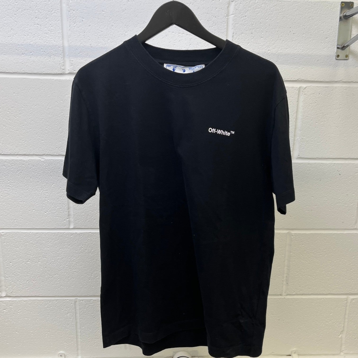 Men's Wave Diagonal T-Shirt Black Size L