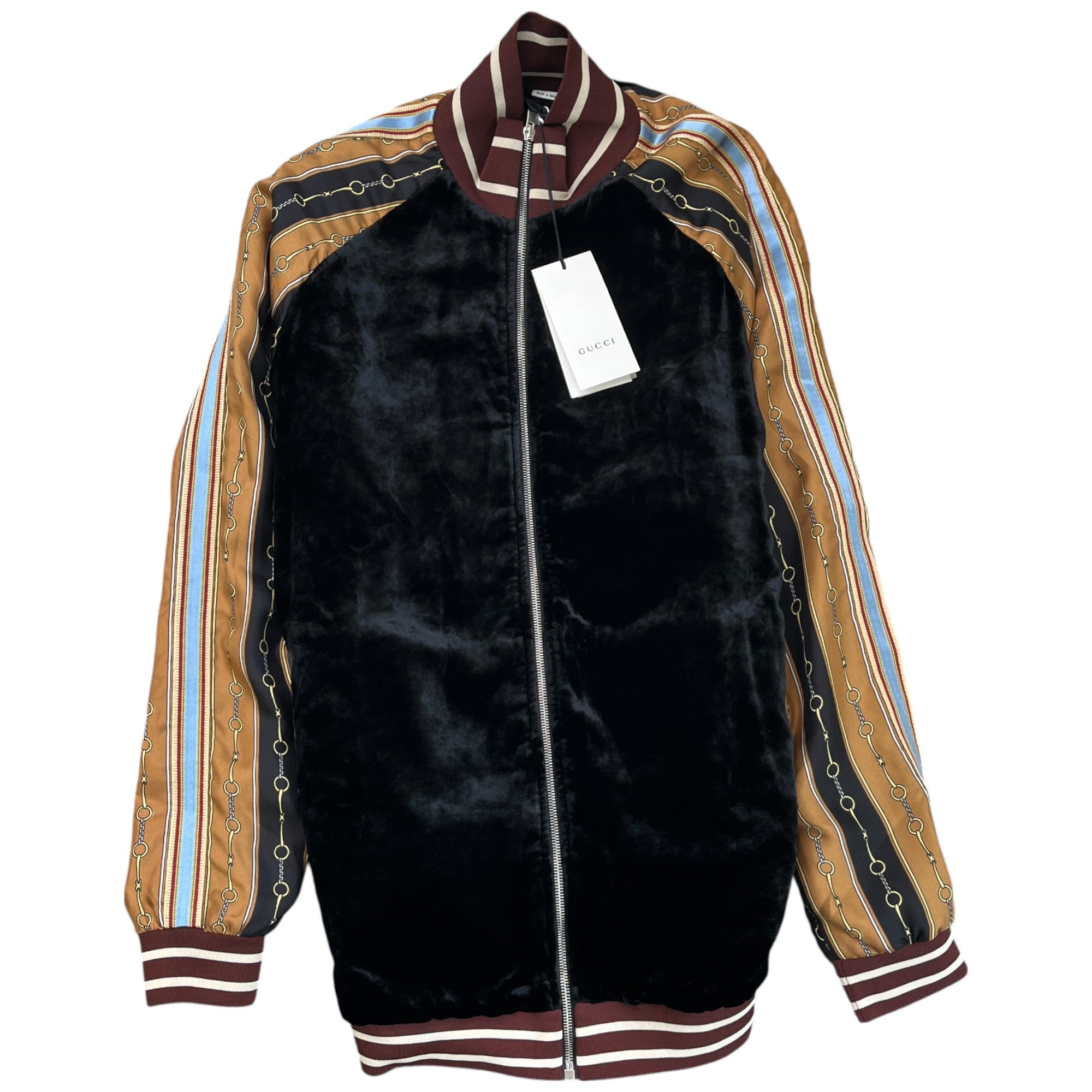 Men's Horsebit Tape Logo Jacket Black Size IT 48 / M