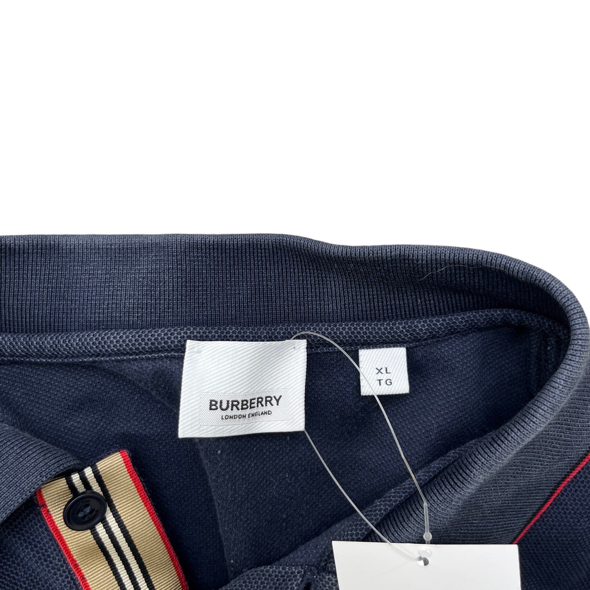 Men's Embroidered Logo Polo Shirt Navy Size XL