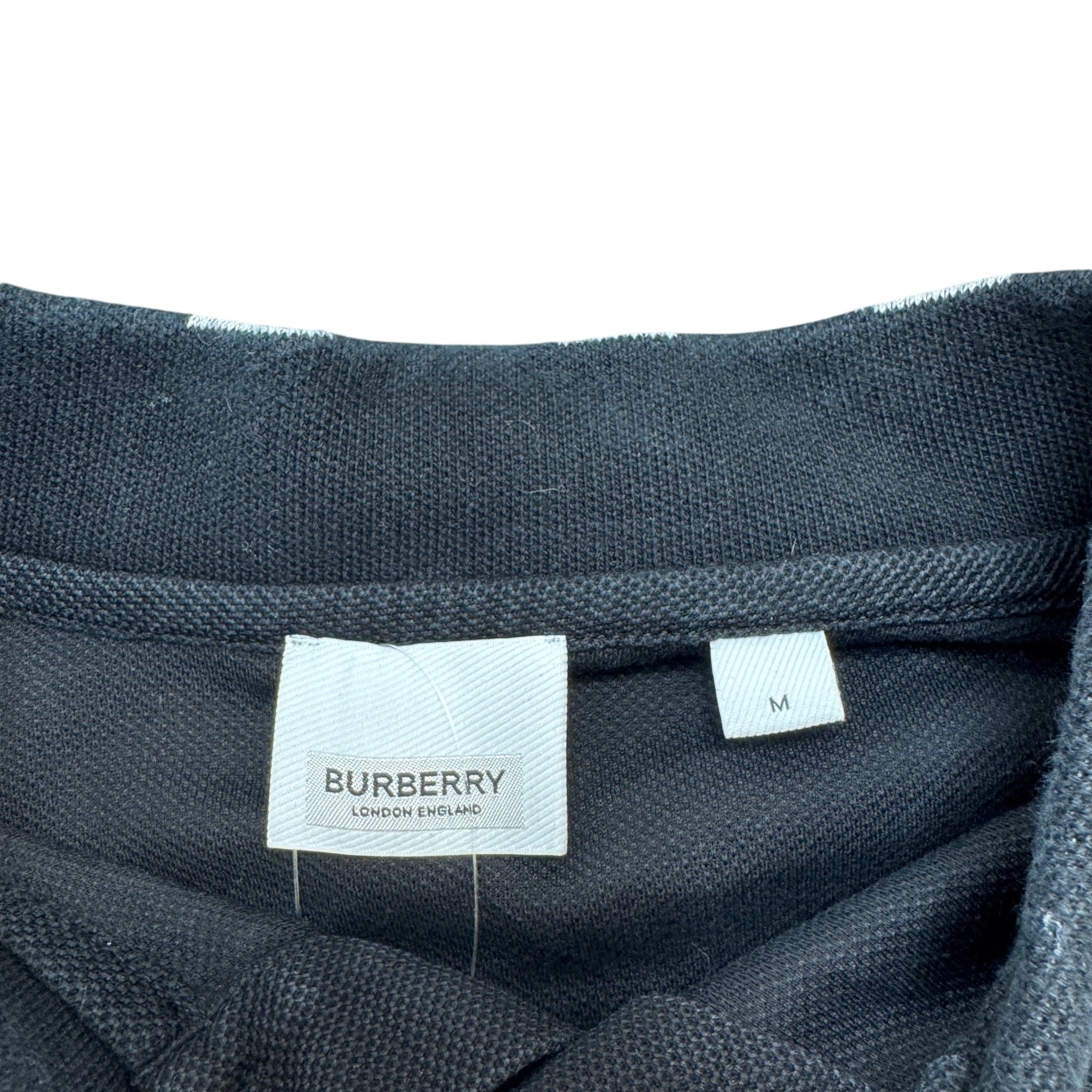 Men's Logo Collar Polo Shirt Black Size M