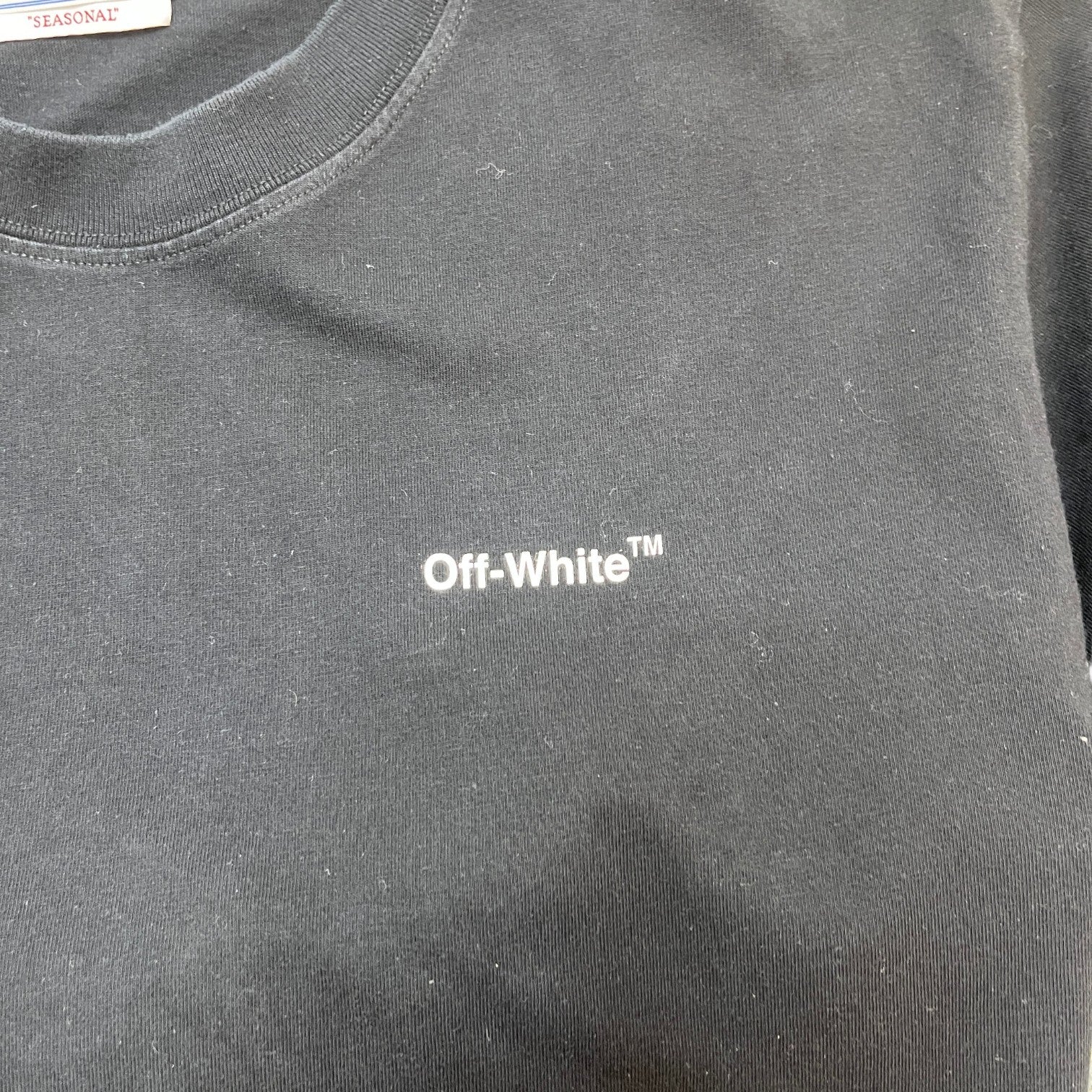Men's Wave Diagonal T-Shirt Black Size L