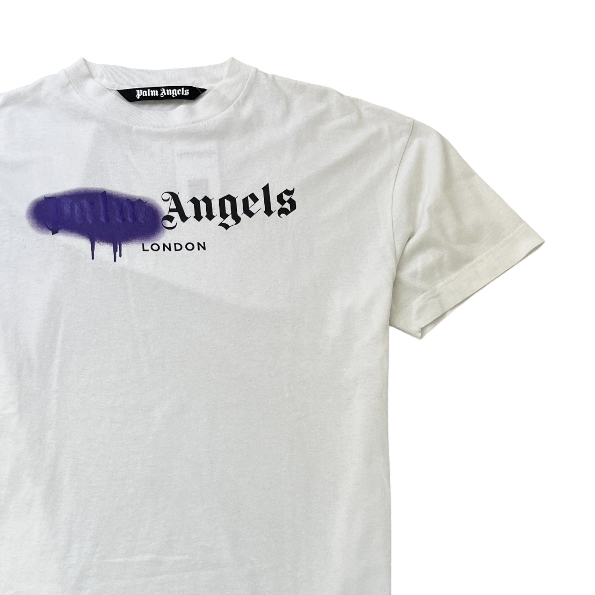 Men's Sprayed London Logo T-Shirt White Size XL