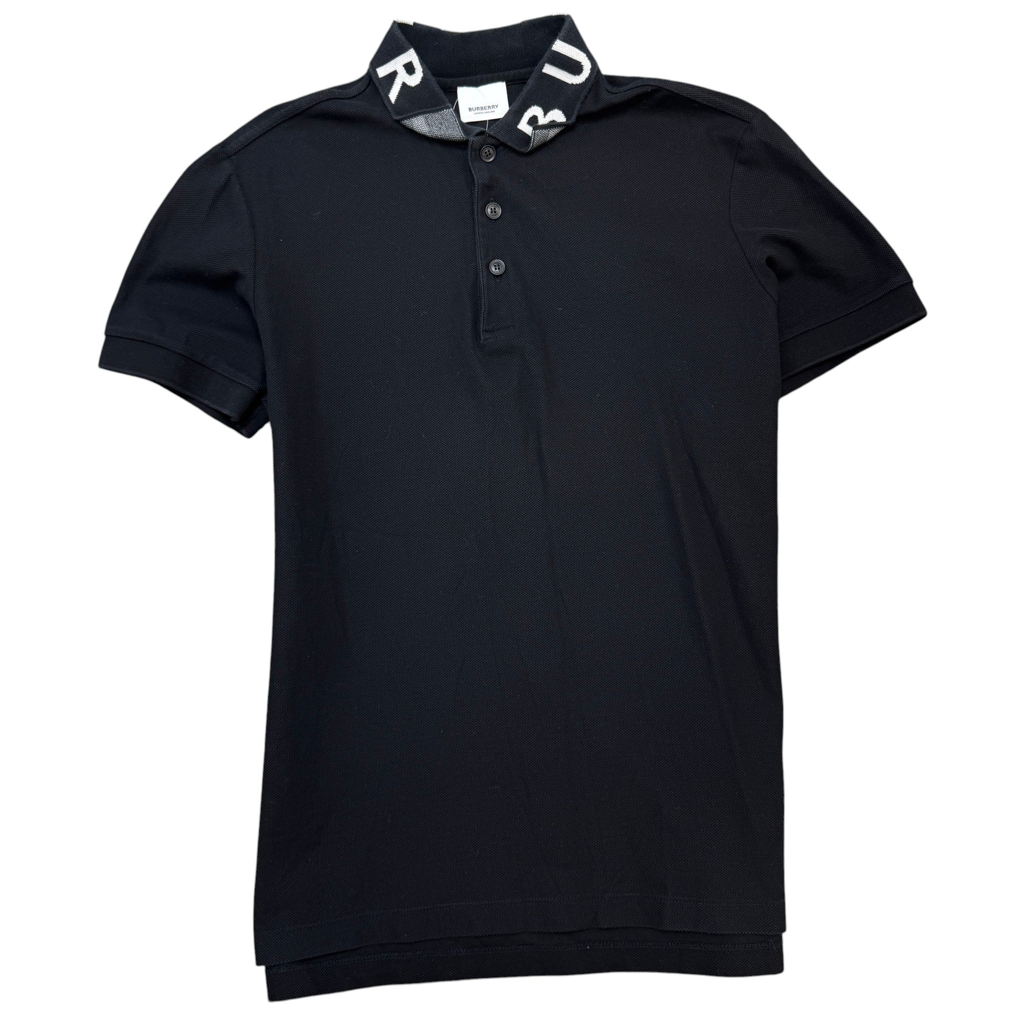 Men's Logo Collar Polo Shirt Black Size M