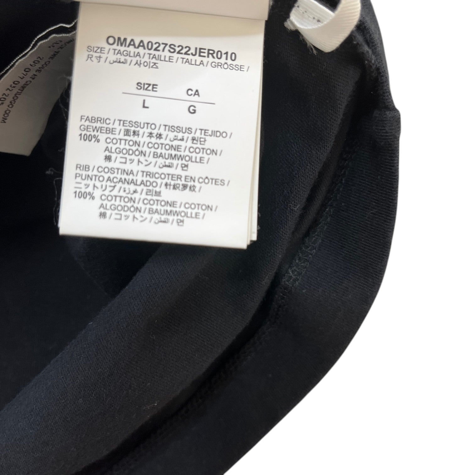 Men's Wave Diagonal T-Shirt Black Size L