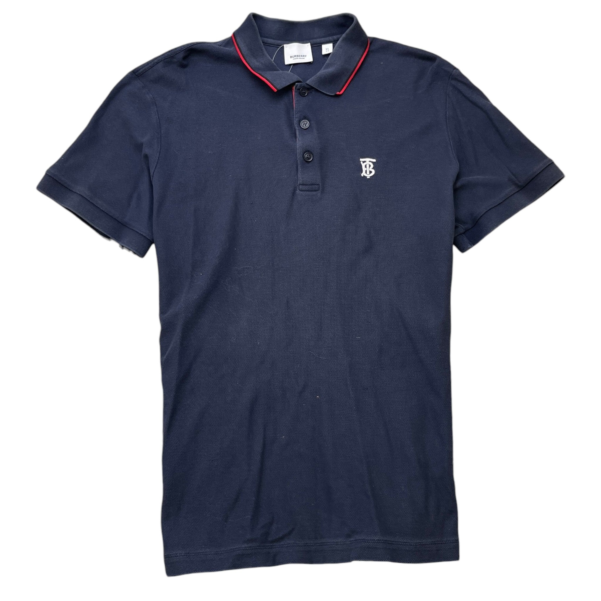 Men's Embroidered Logo Polo Shirt Navy Size XL