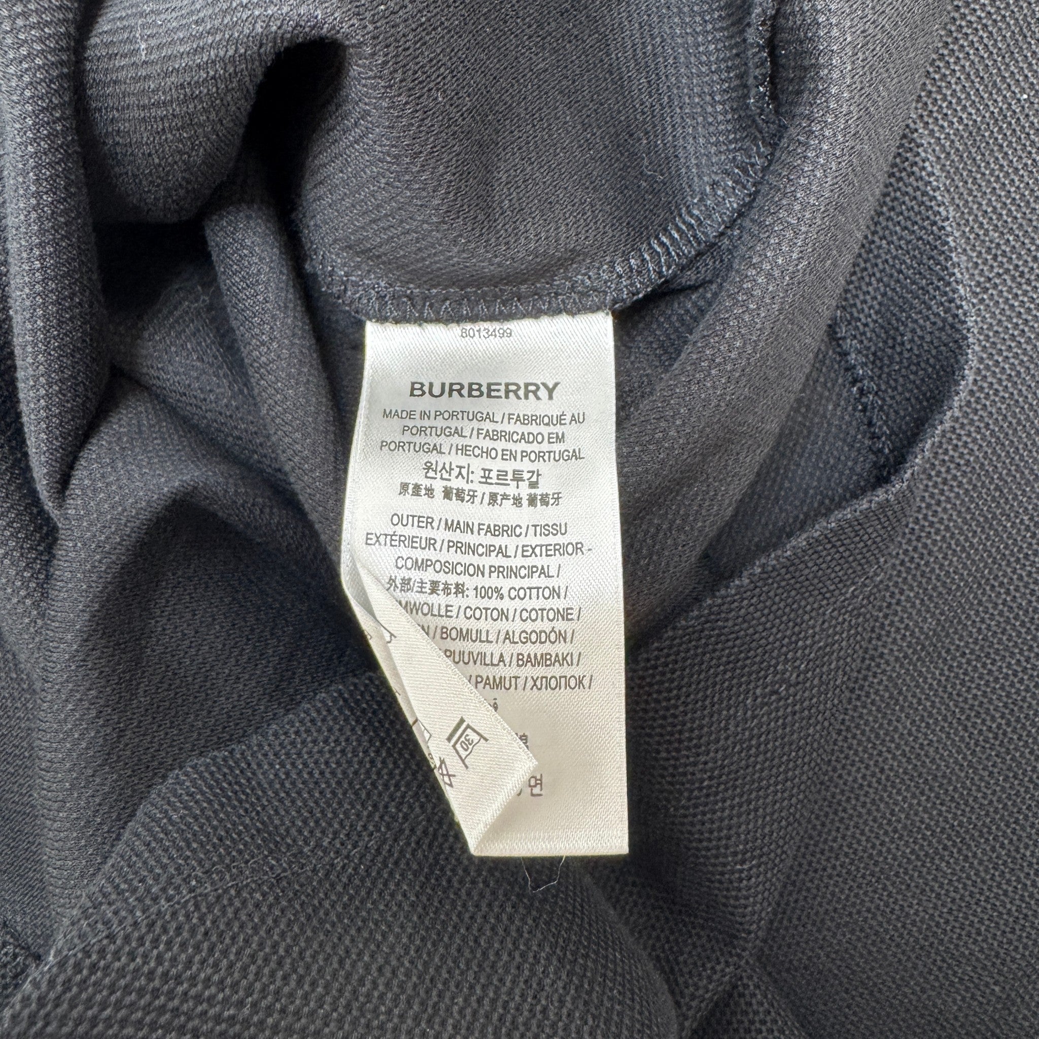 Men's Logo Collar Polo Shirt Black Size M