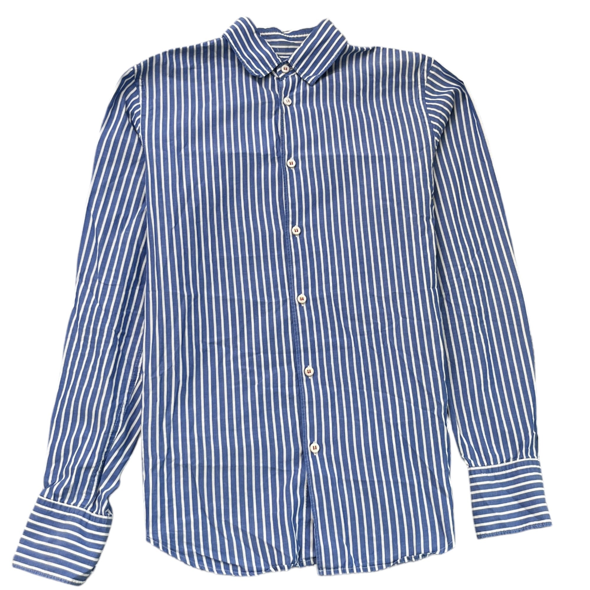 Men's Striped Shirt Blue Size IT 48 / UK M