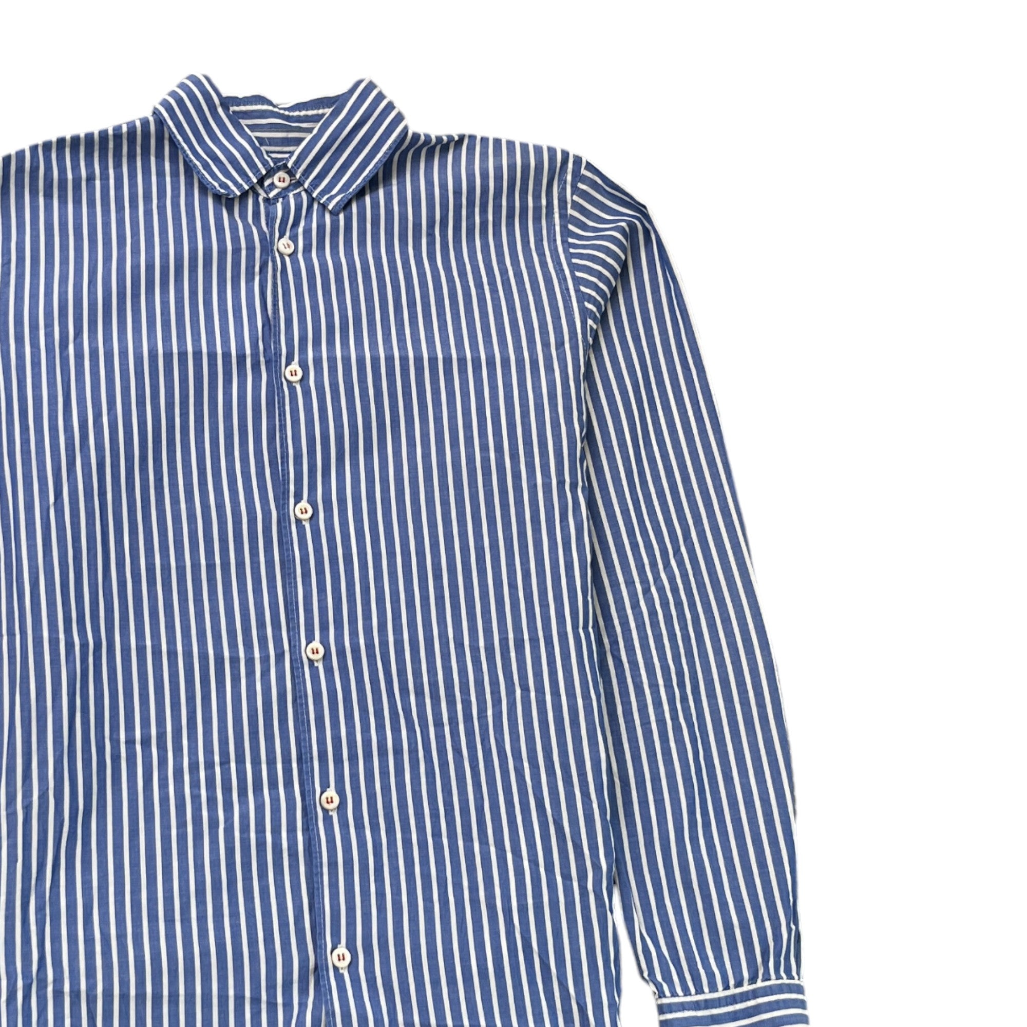 Men's Striped Shirt Blue Size IT 48 / UK M