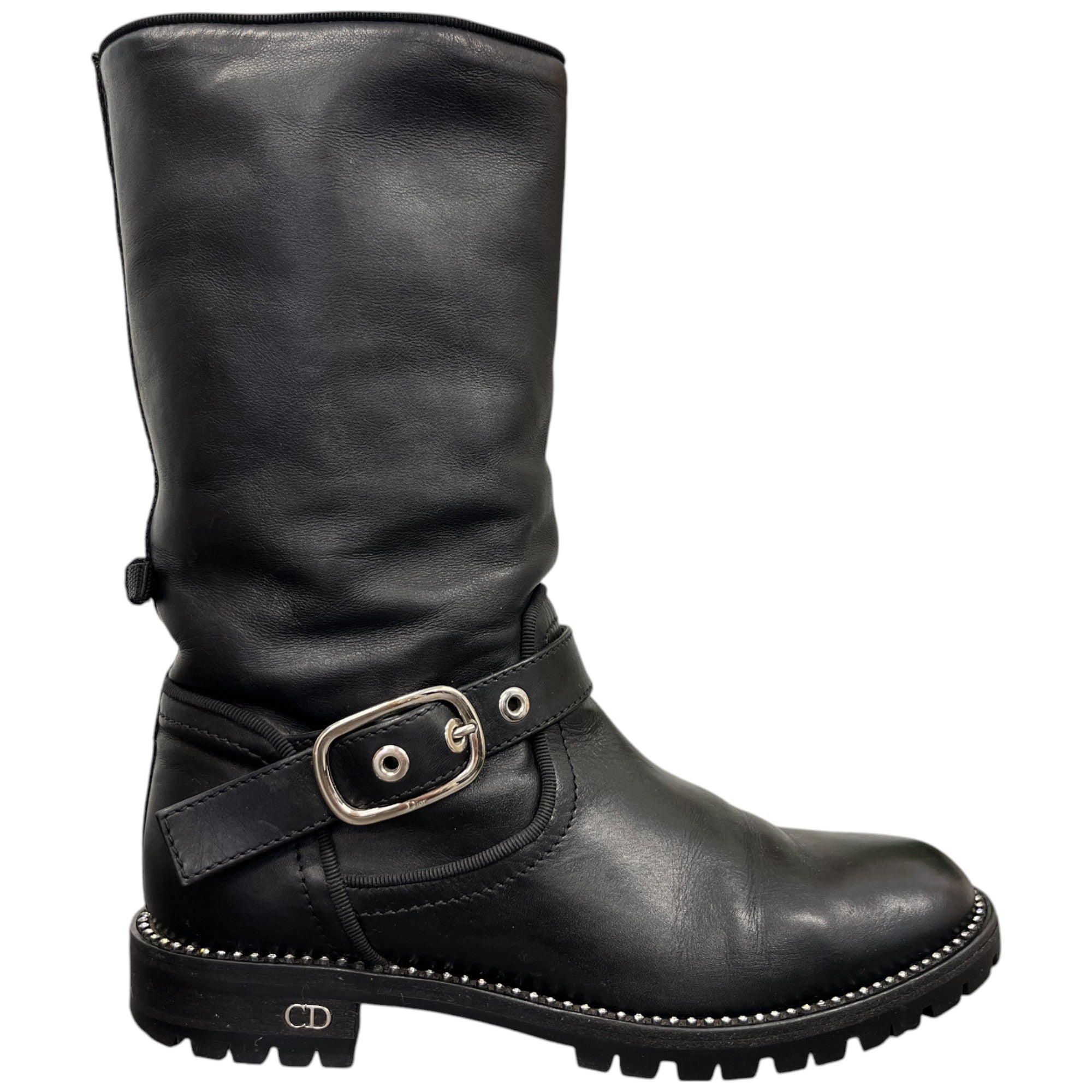 Women's Cd Buckle Biker Boots Black Size EU 36.5 / UK 3.5