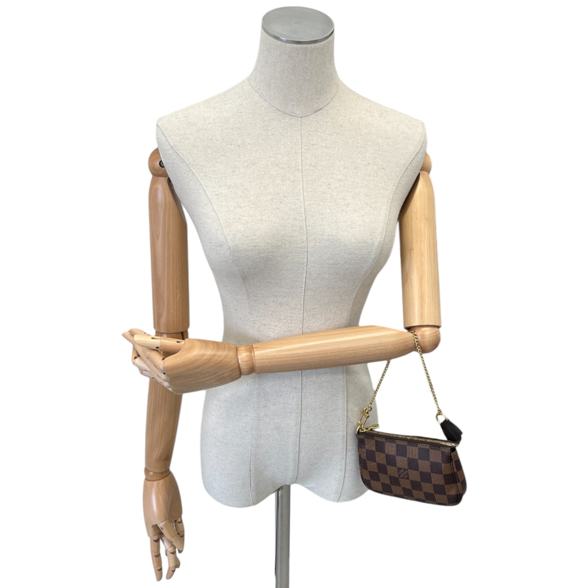 Women's Damier Ebene Mini Pochette Bag Brown