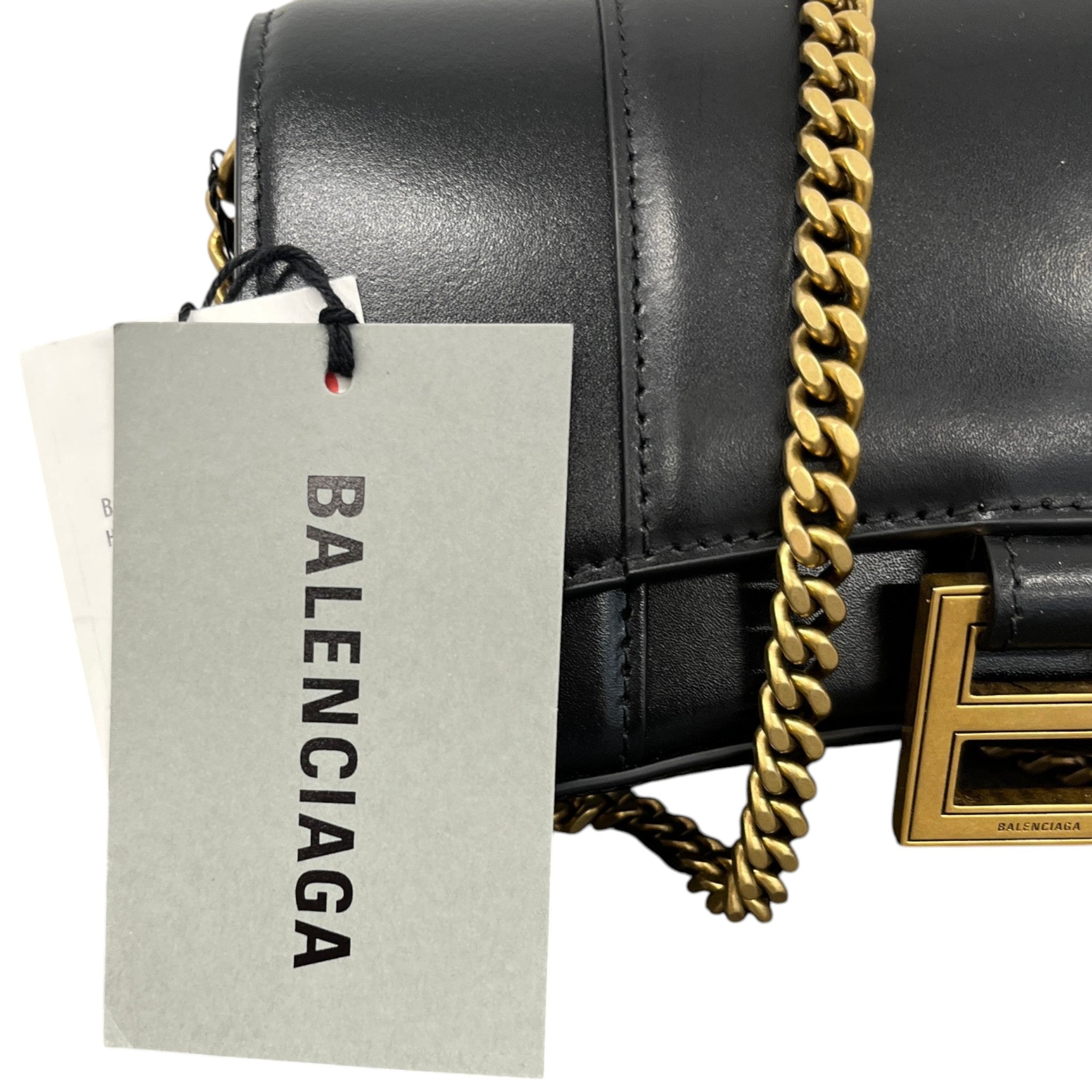 Women's Hourglass Wallet On Chain Bag Black