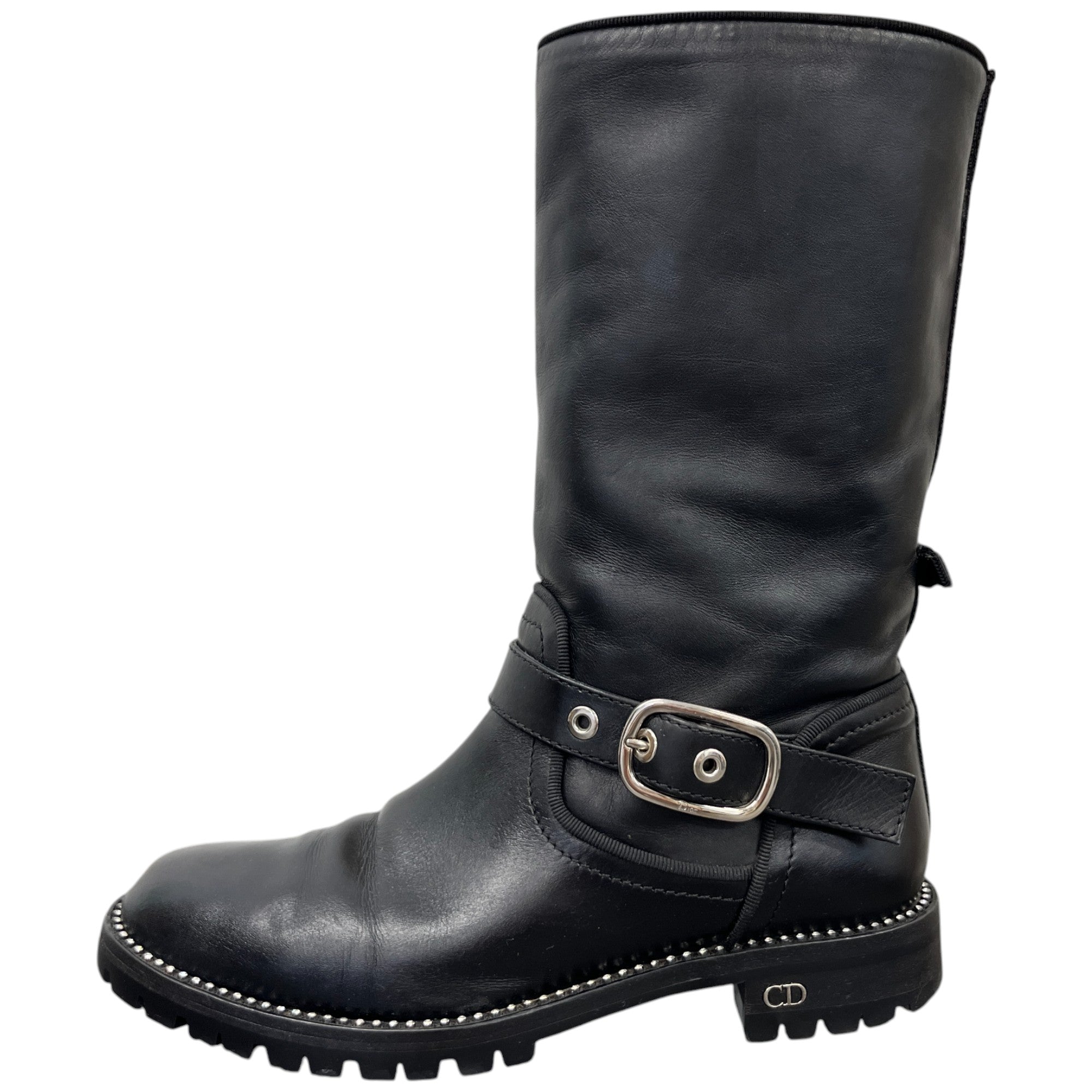 Women's Cd Buckle Biker Boots Black Size EU 36.5 / UK 3.5