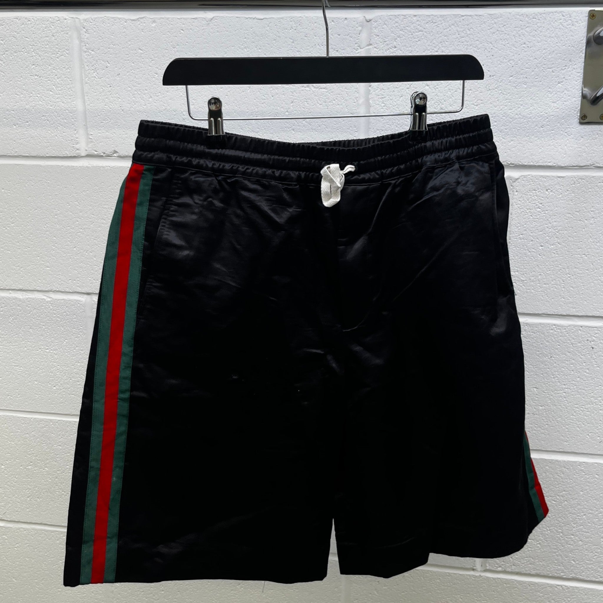 Men's Web Waxed Shorts Black Size IT 48 / UK 32