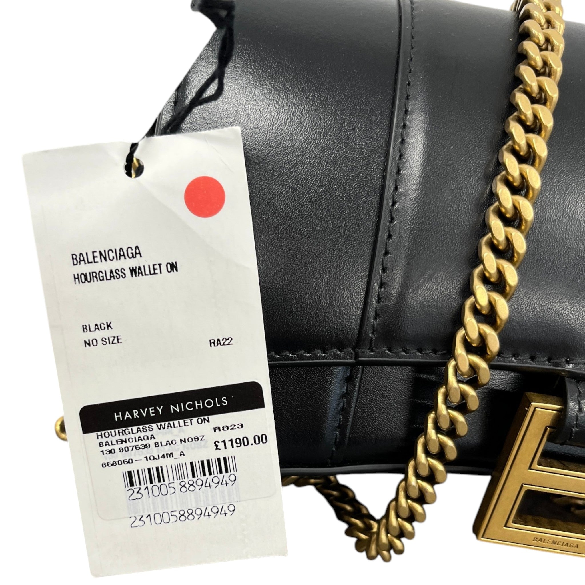 Women's Hourglass Wallet On Chain Bag Black