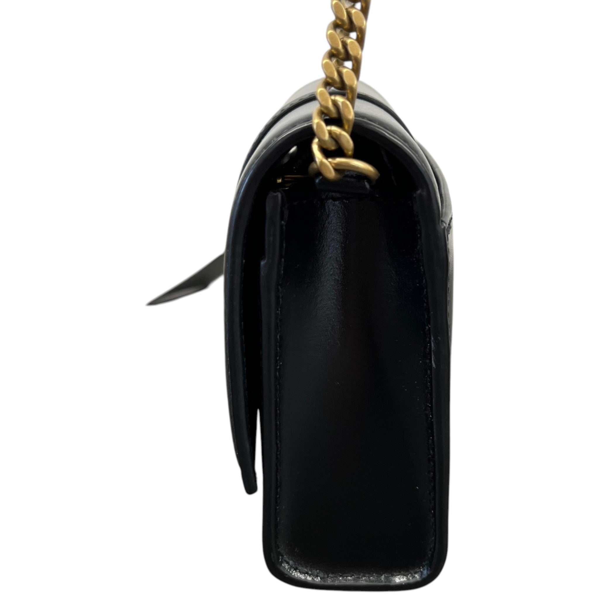 Women's Hourglass Wallet On Chain Bag Black