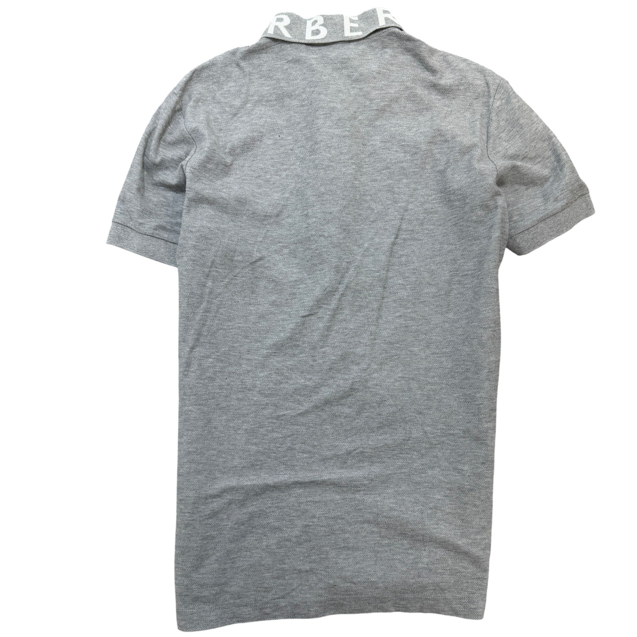 Men's Collar Logo Polo Shirt Grey Size M