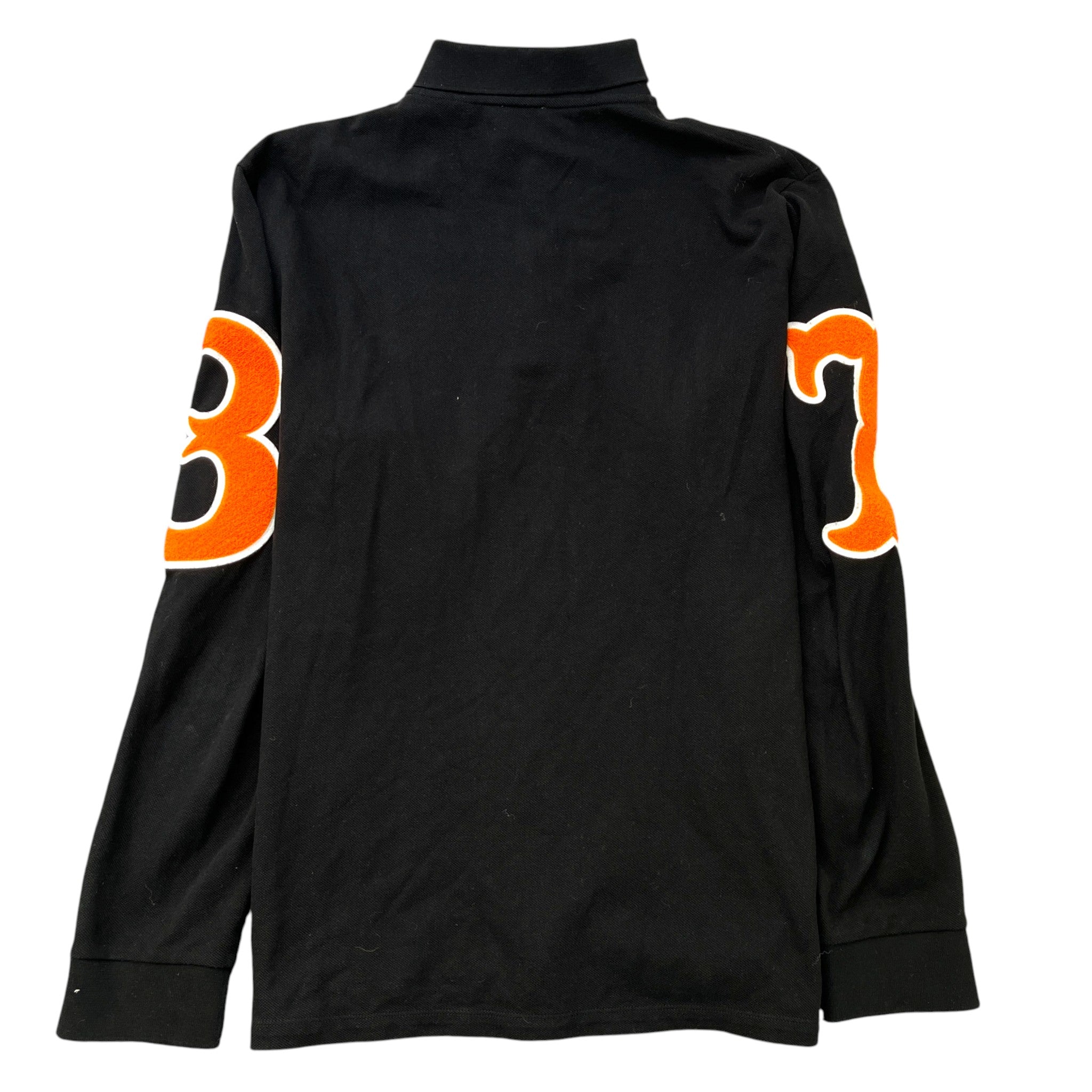 Men's Logo Patch Polo Shirt Black Size L