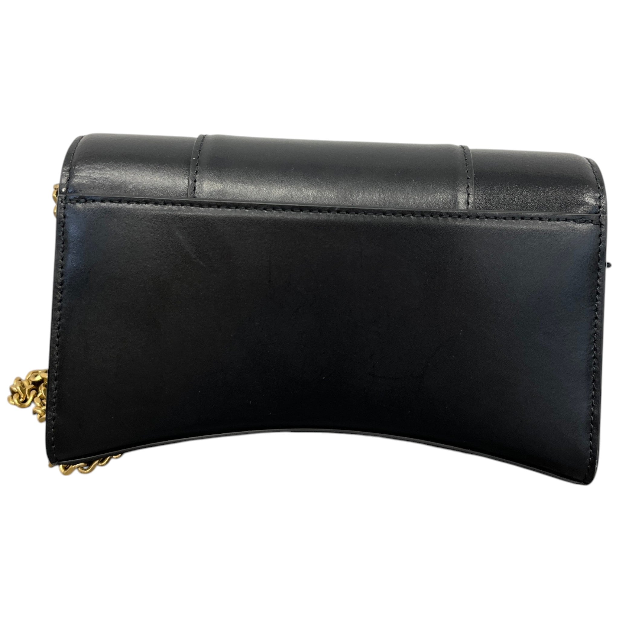 Women's Hourglass Wallet On Chain Bag Black
