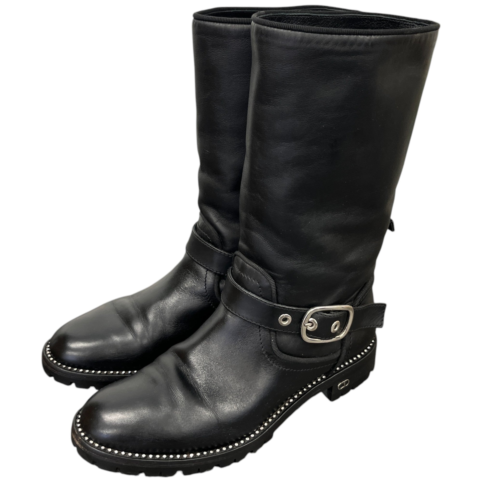 Women's Cd Buckle Biker Boots Black Size EU 36.5 / UK 3.5