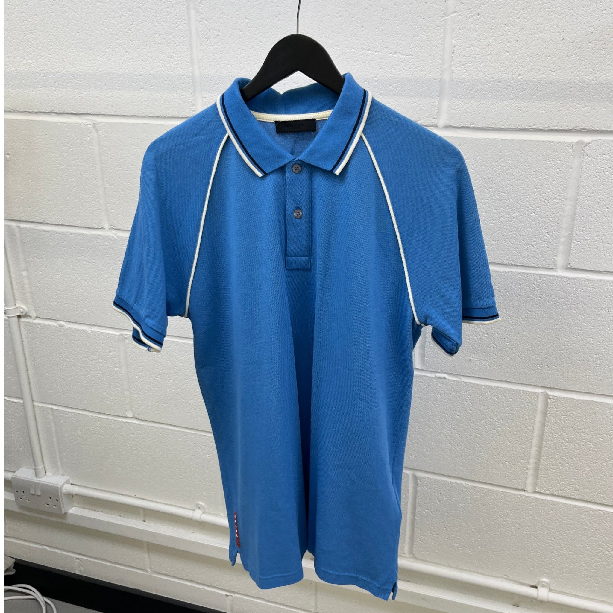 Men's Plaque Logo T-Shirt Blue Size XL