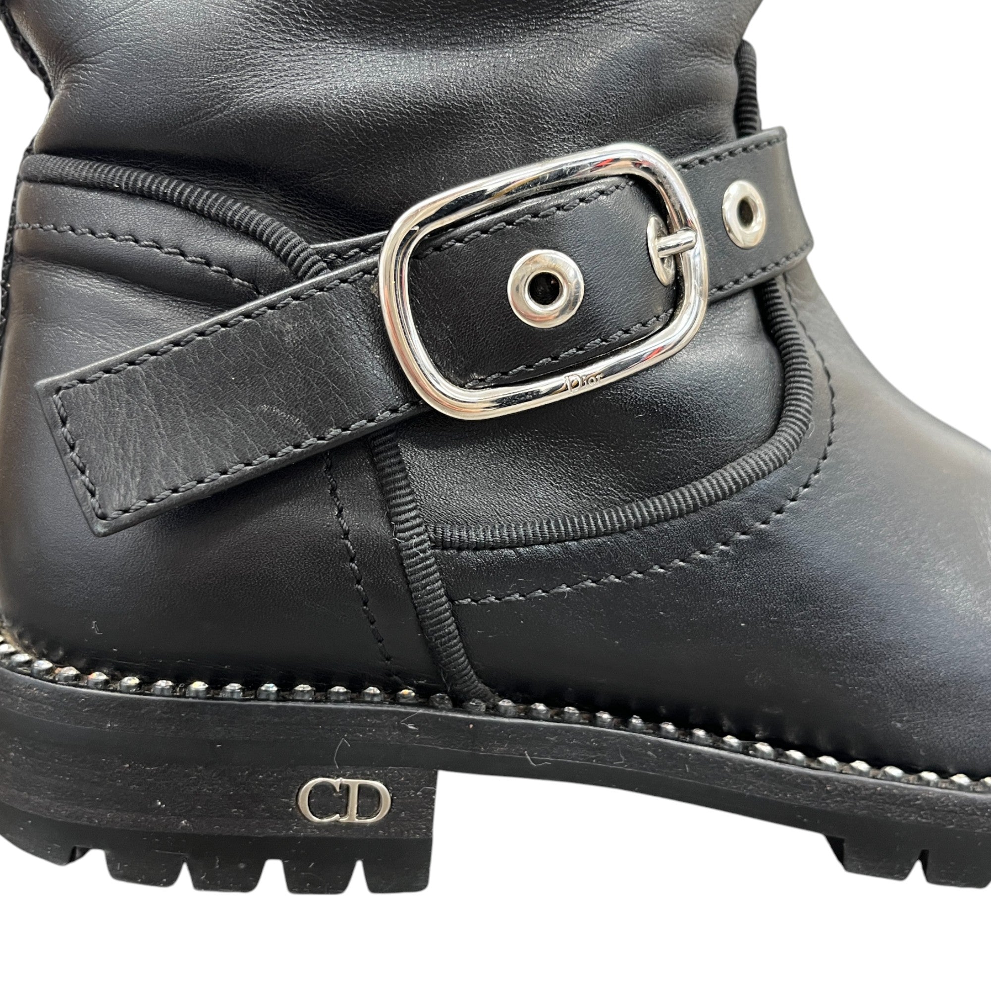 Women's Cd Buckle Biker Boots Black Size EU 36.5 / UK 3.5