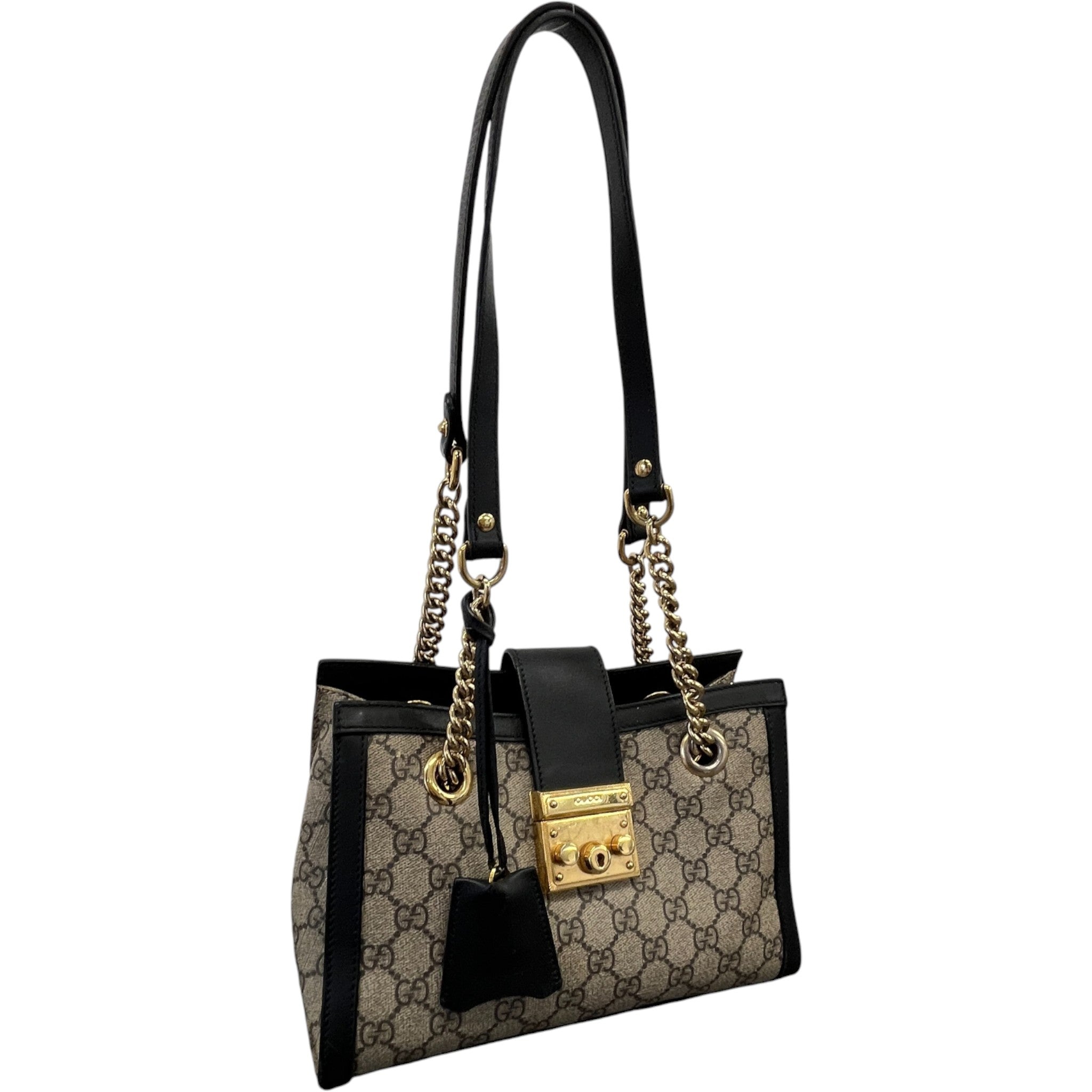 Women's Gg Supreme Padlock Shoulder Bag Black