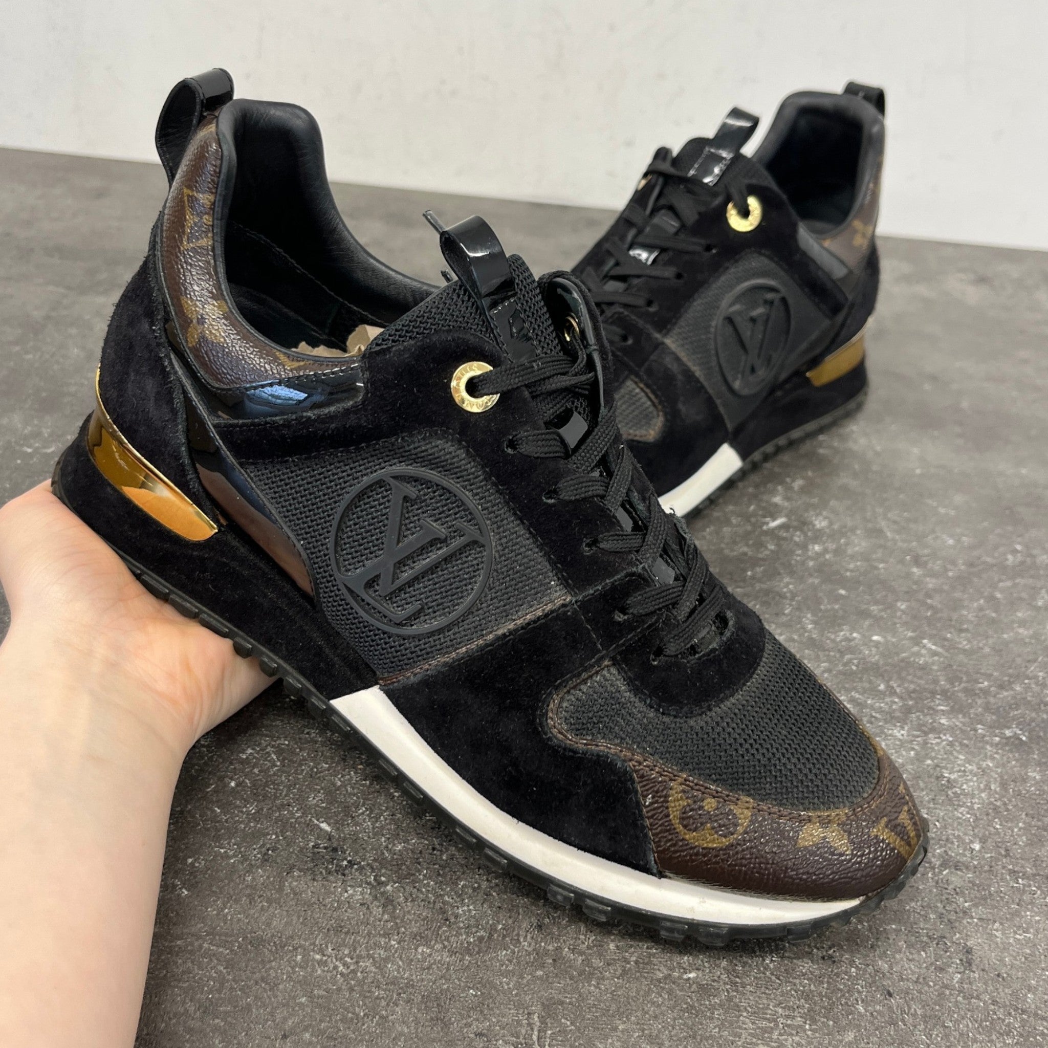 Women's Monogram Run Away Low Trainers Black Size EU 39 / UK 6