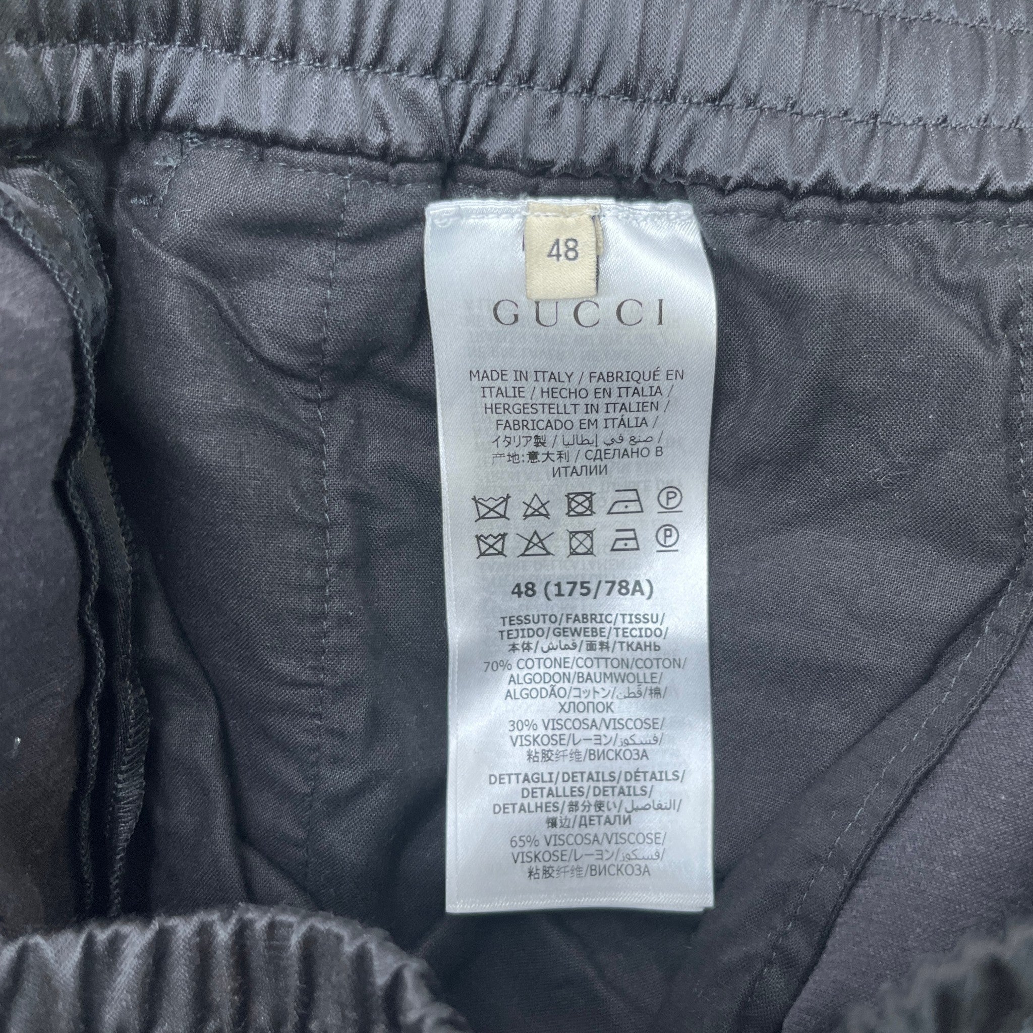 Men's Web Waxed Shorts Black Size IT 48 / UK 32