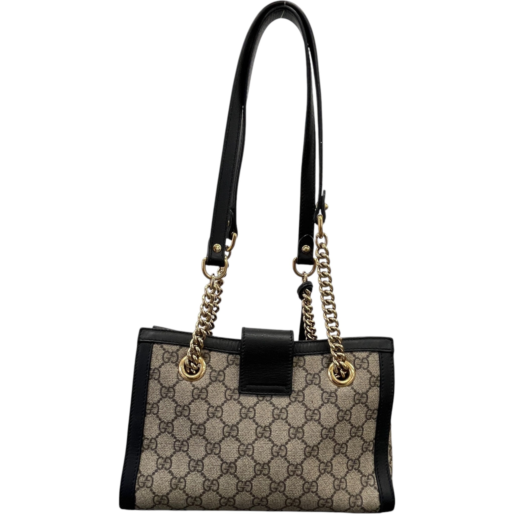 Women's Gg Supreme Padlock Shoulder Bag Black